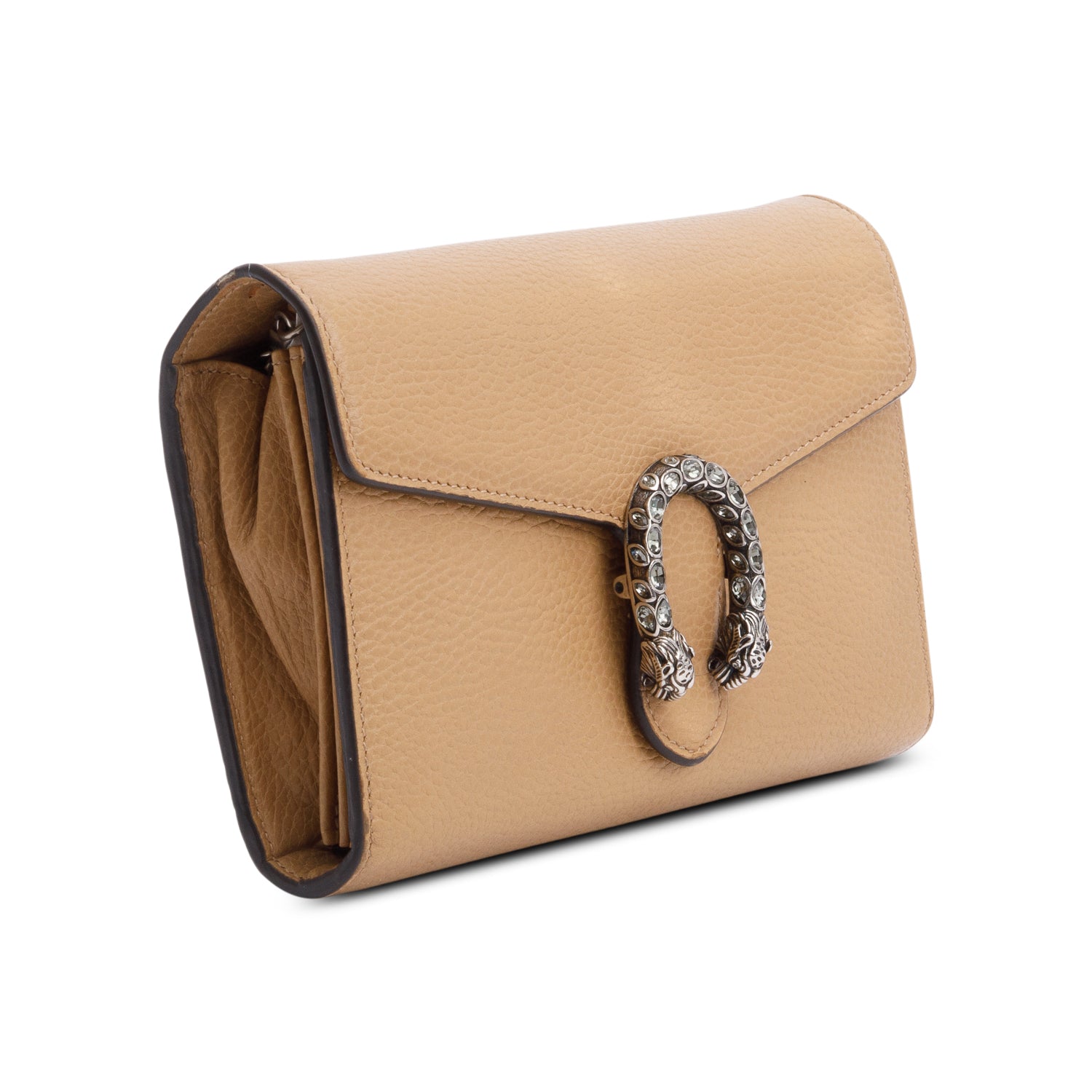 Gucci Brown Leather Mini Dionysus Wallet on Chain