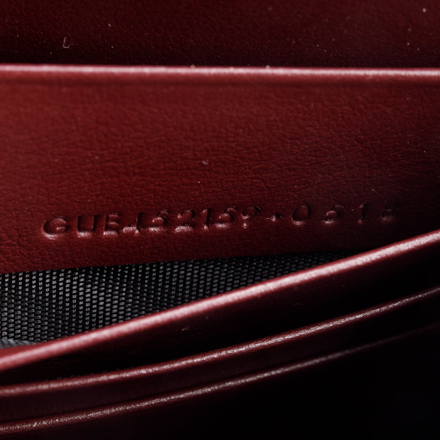 Saint Laurent Burgundy Croc Embossed Leather Kate Tassel Wallet on Chain