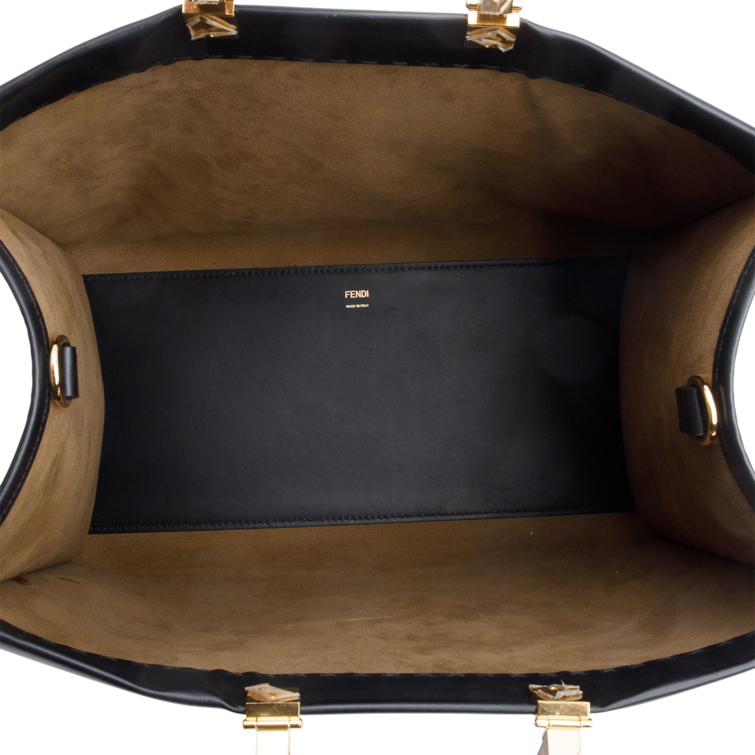 Fendi Black Calfskin Leather Large Sunshine Tote Bag