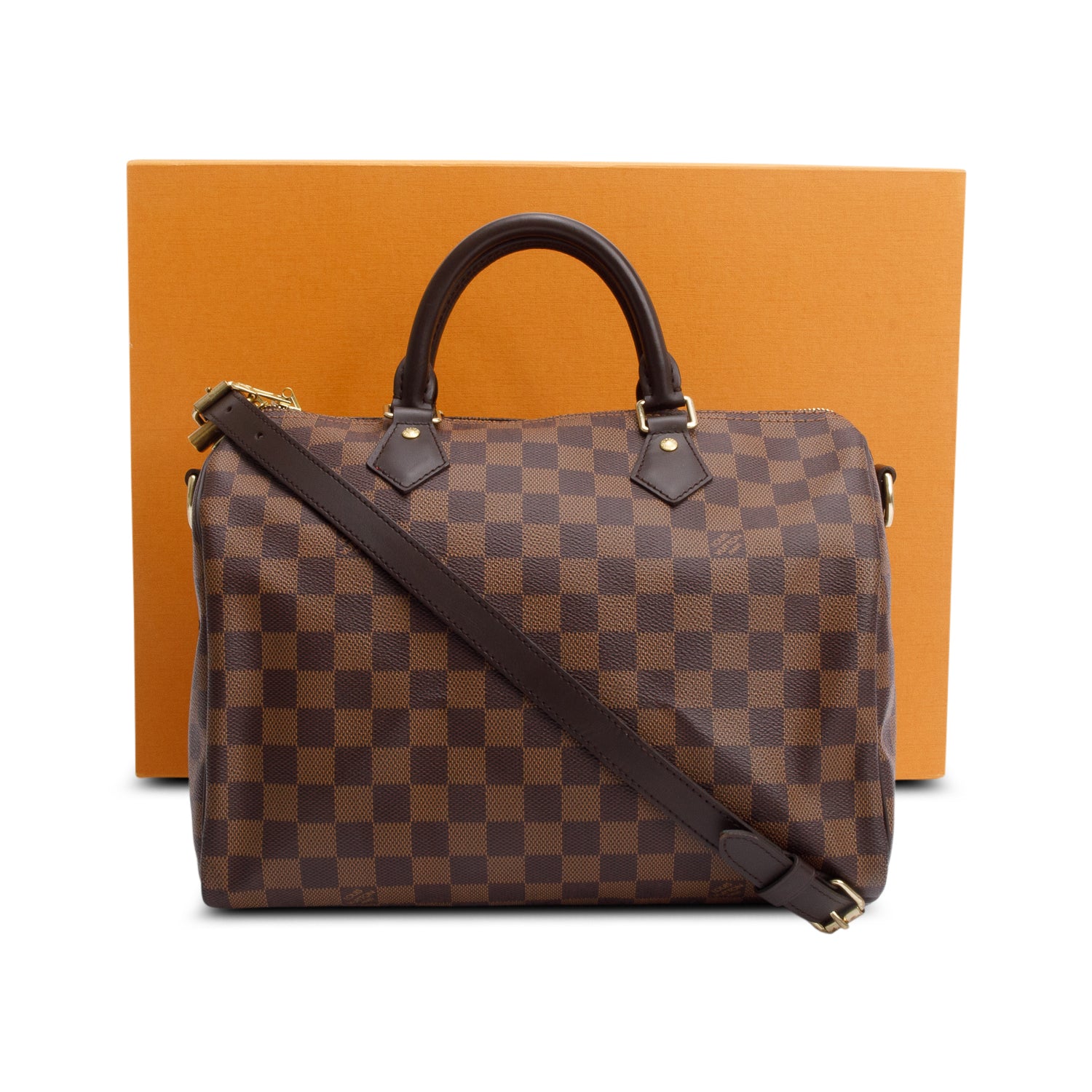 Louis Vuitton Damier Ebene Speedy Bandouliere 30 w/ Strap & Box