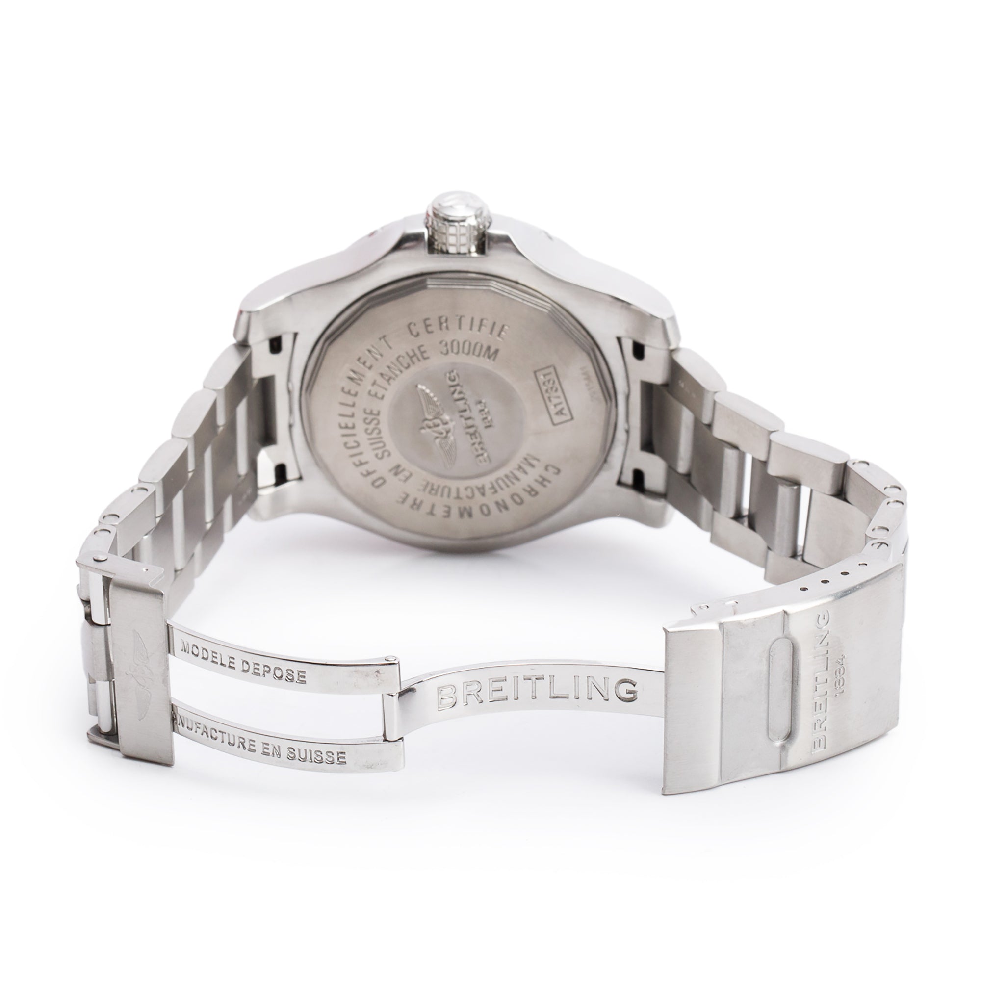 Breitling 2020 Stainless Steel Avenger II Seawolf 45 MM Automatic Watch Black Dial A17331 w/ Box & Papers