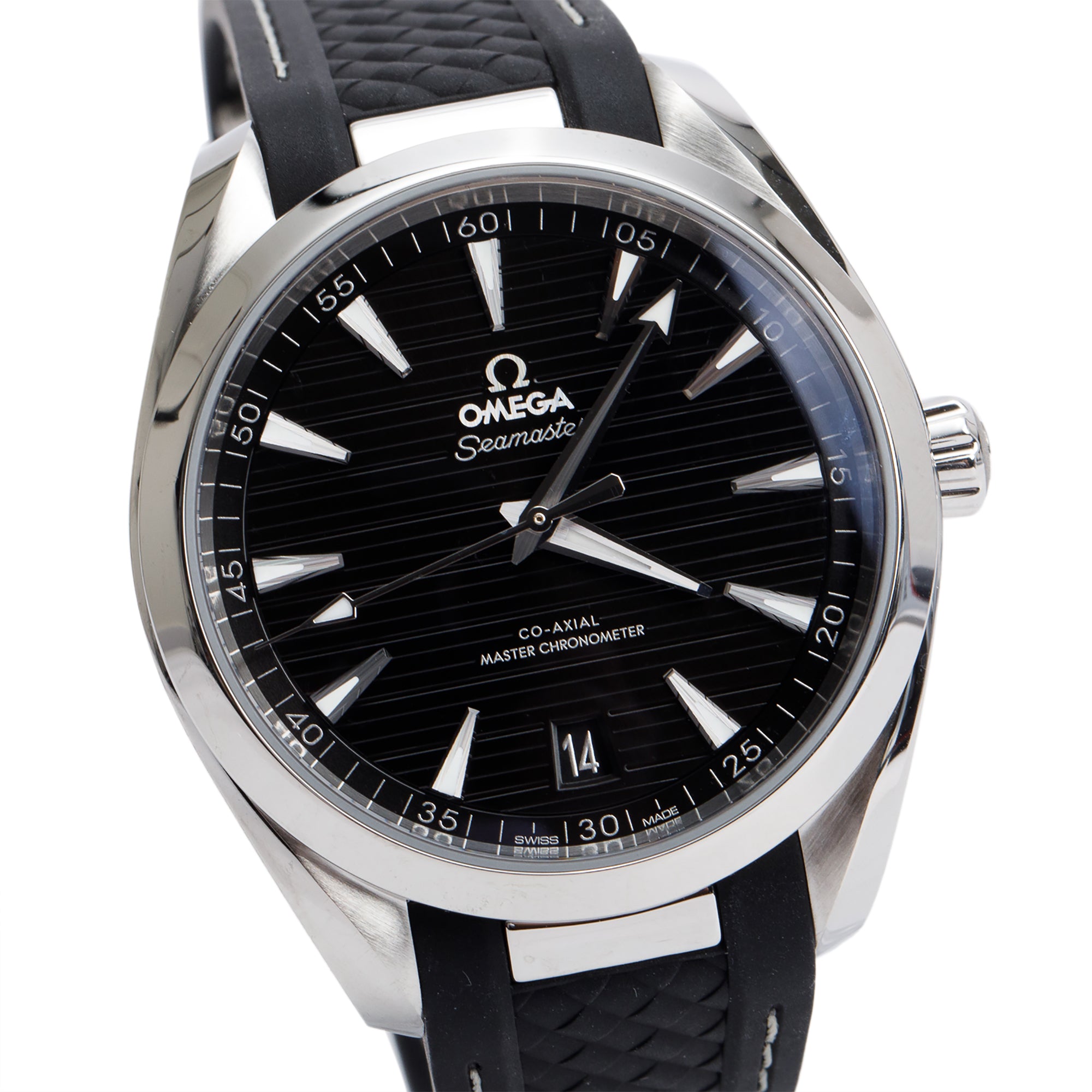 Omega Stainless Steel Seamaster Aqua Terra 140M Co-Axial Master Chronometer 41 MM Automatic Watch Black Dial w/ Box, Papers & Extra Strap