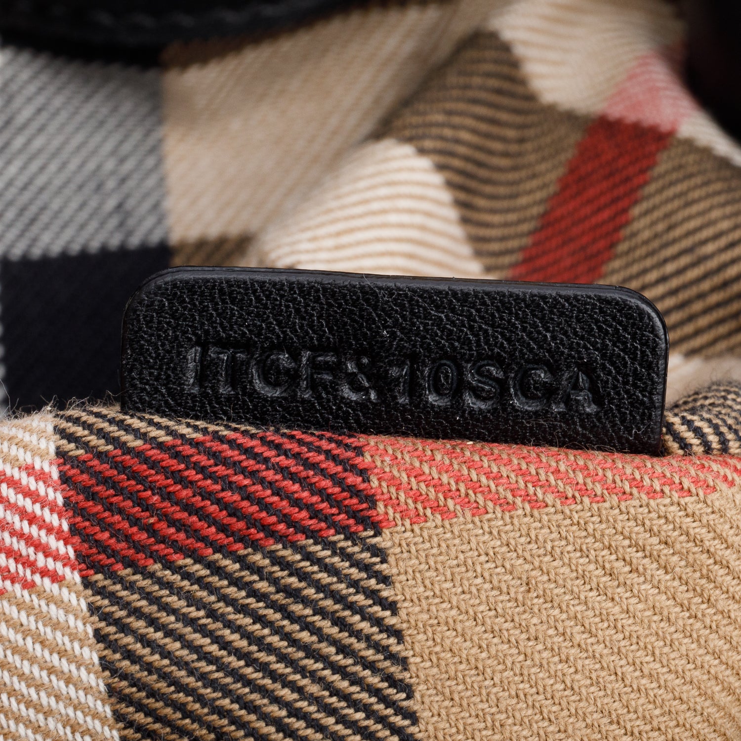 Burberry Black Calfskin Leather House Check Large Banner Tote w/ Strap