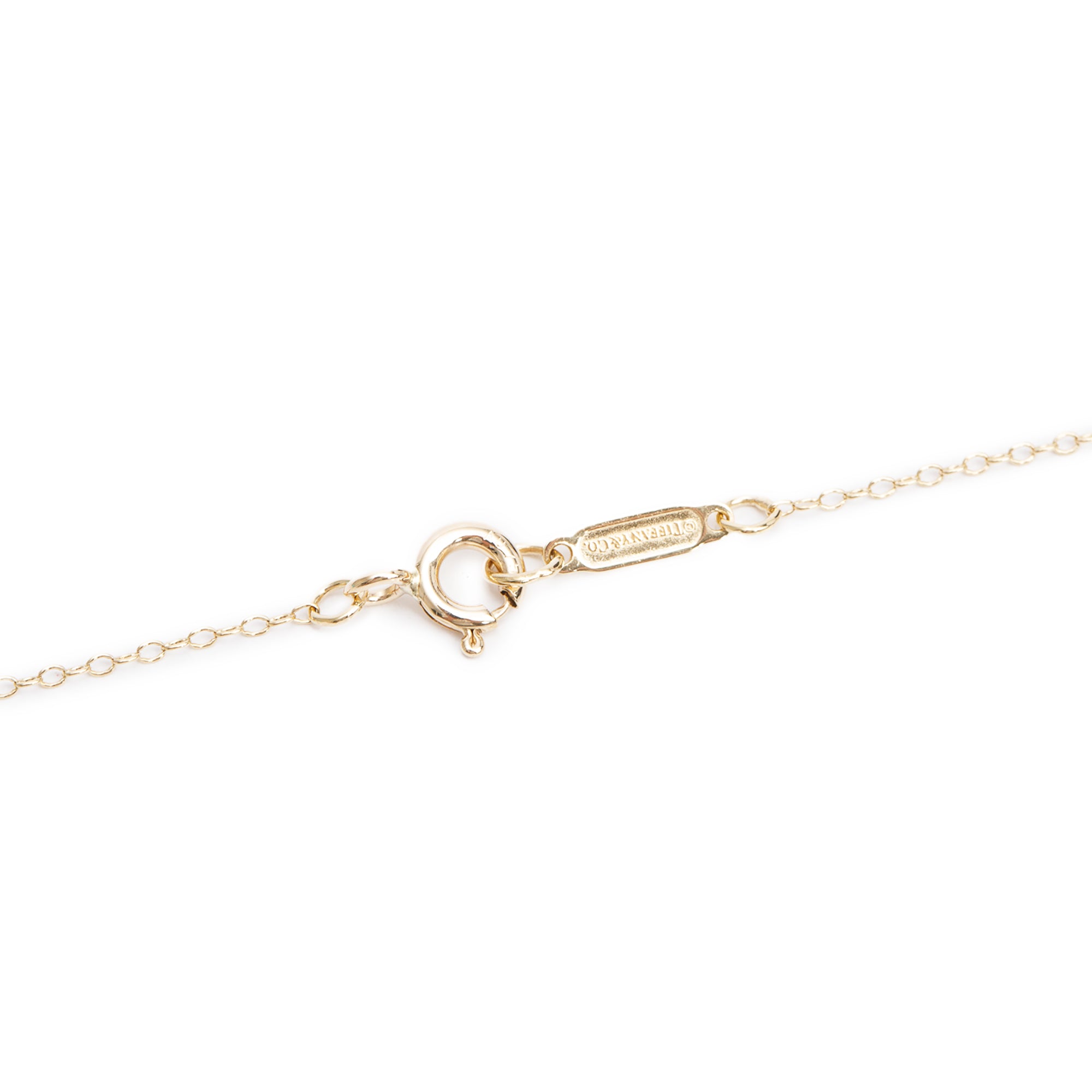 Tiffany & Co. Elsa Peretti 18k Yellow Gold 11 MM Open Heart Pendant Necklace w/ Box