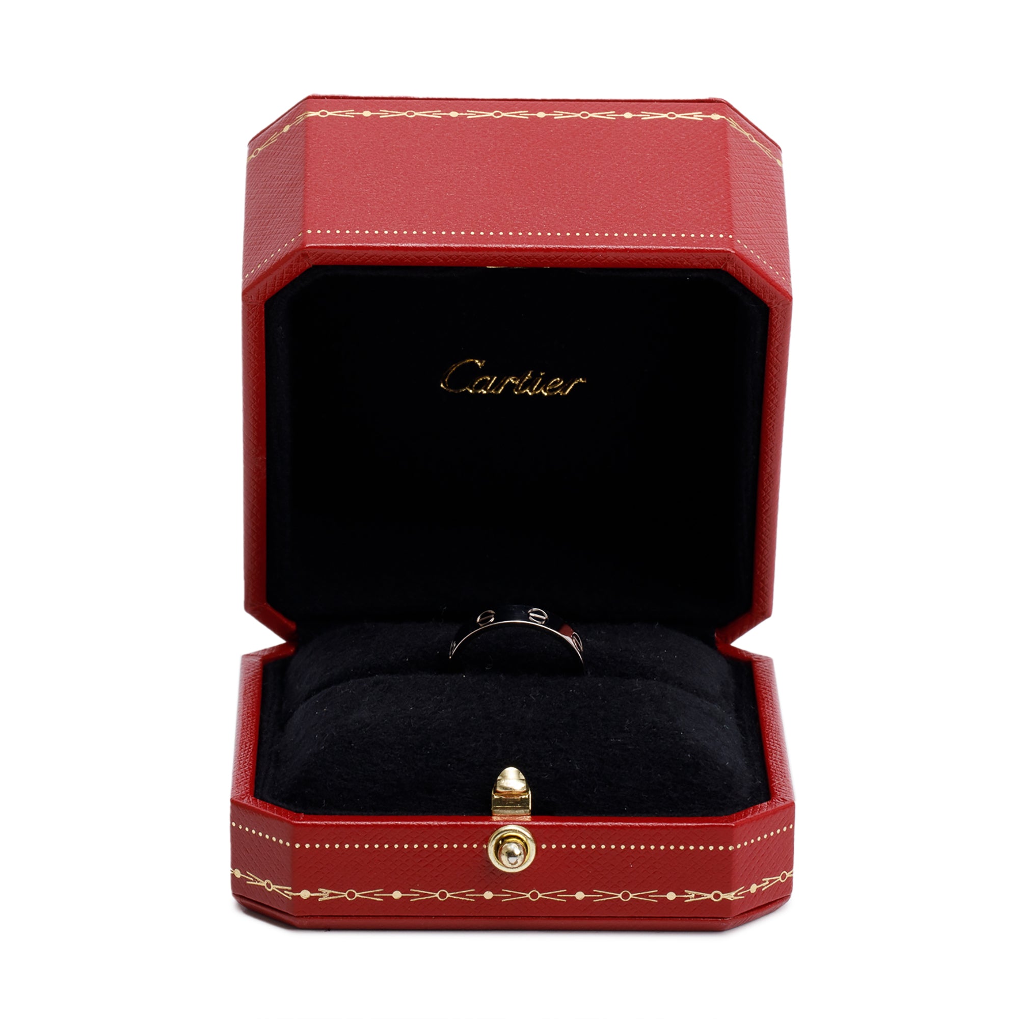 Cartier 18k White Gold 3.6 MM Love Wedding Band Ring, Size 51 5.75 w/ Box & Receipt