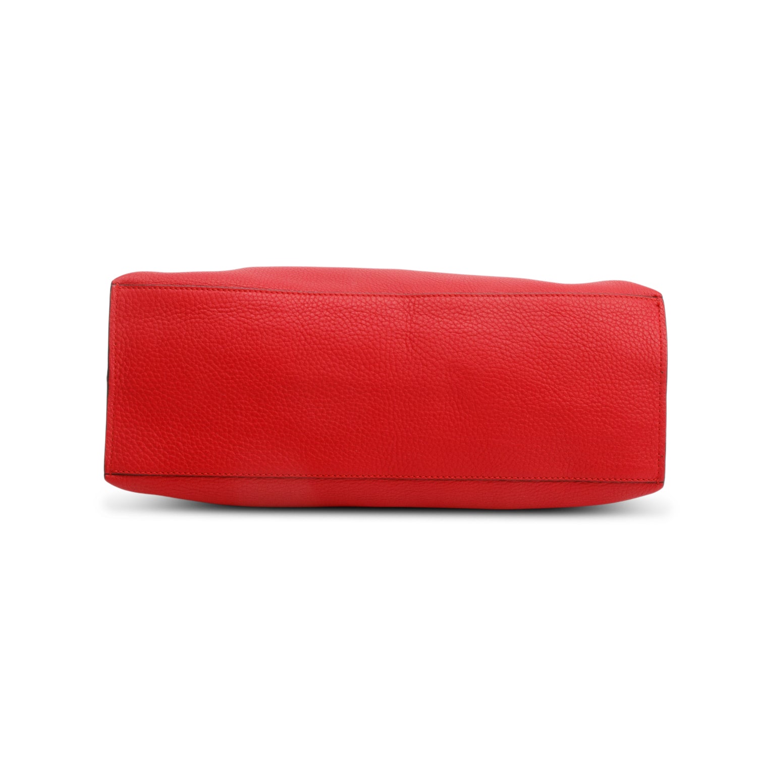 Gucci Red Calfskin Leather Medium Bamboo Daily Bag w/ Strap