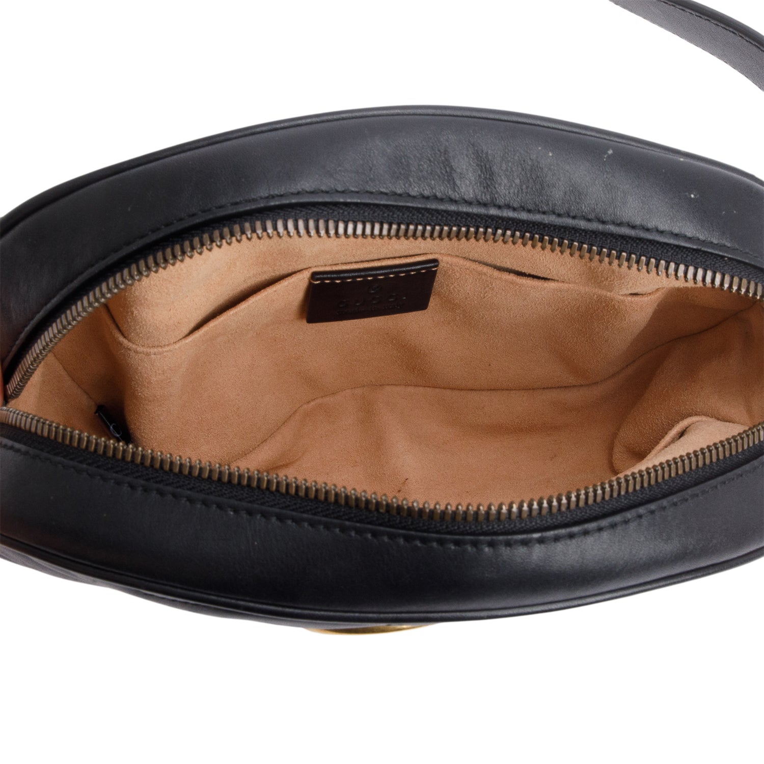 Gucci Black Large GG Marmont Matelasse Leather Belt Bag, Size 85 34