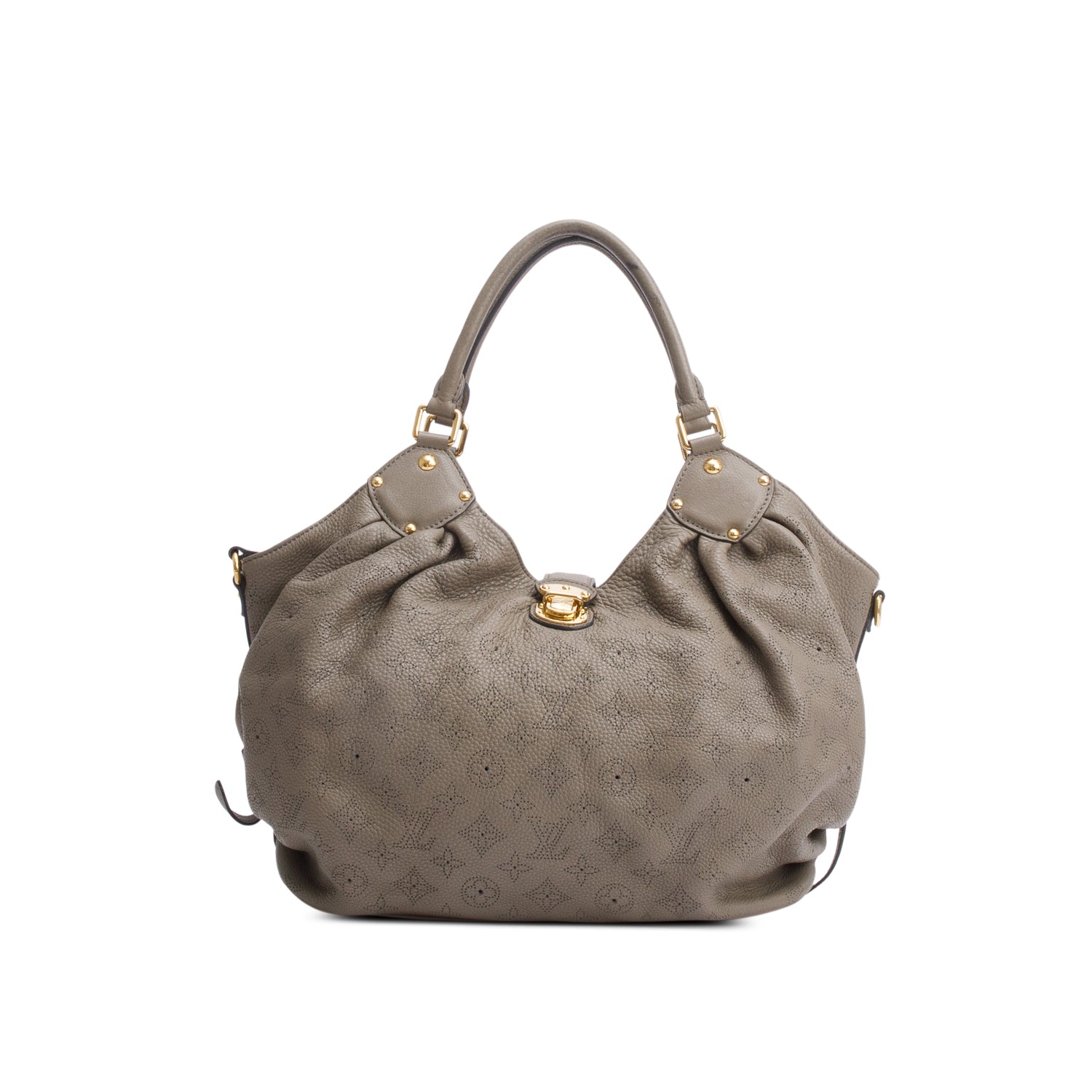 Louis Vuitton Taupe Mahina Leather L Hobo