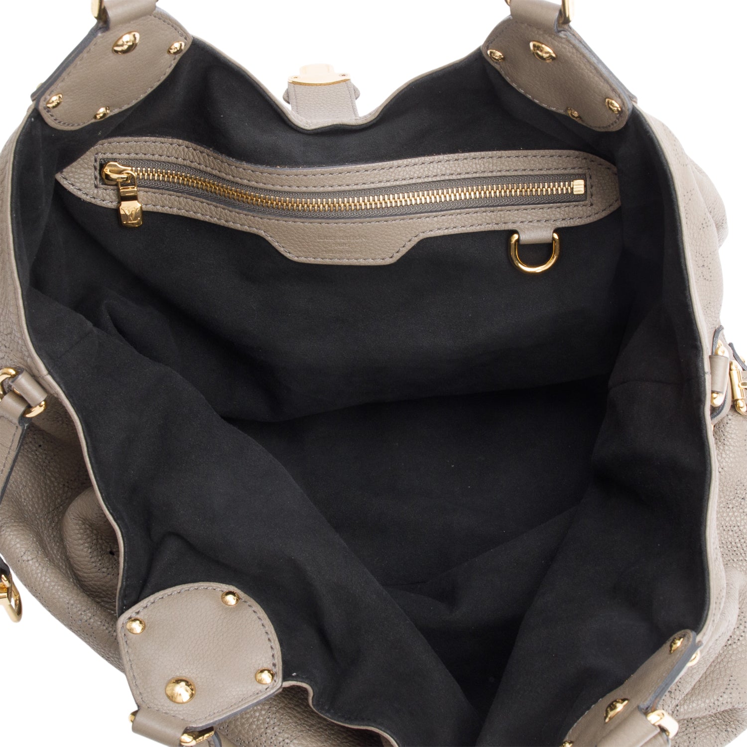 Louis Vuitton Taupe Mahina Leather L Hobo