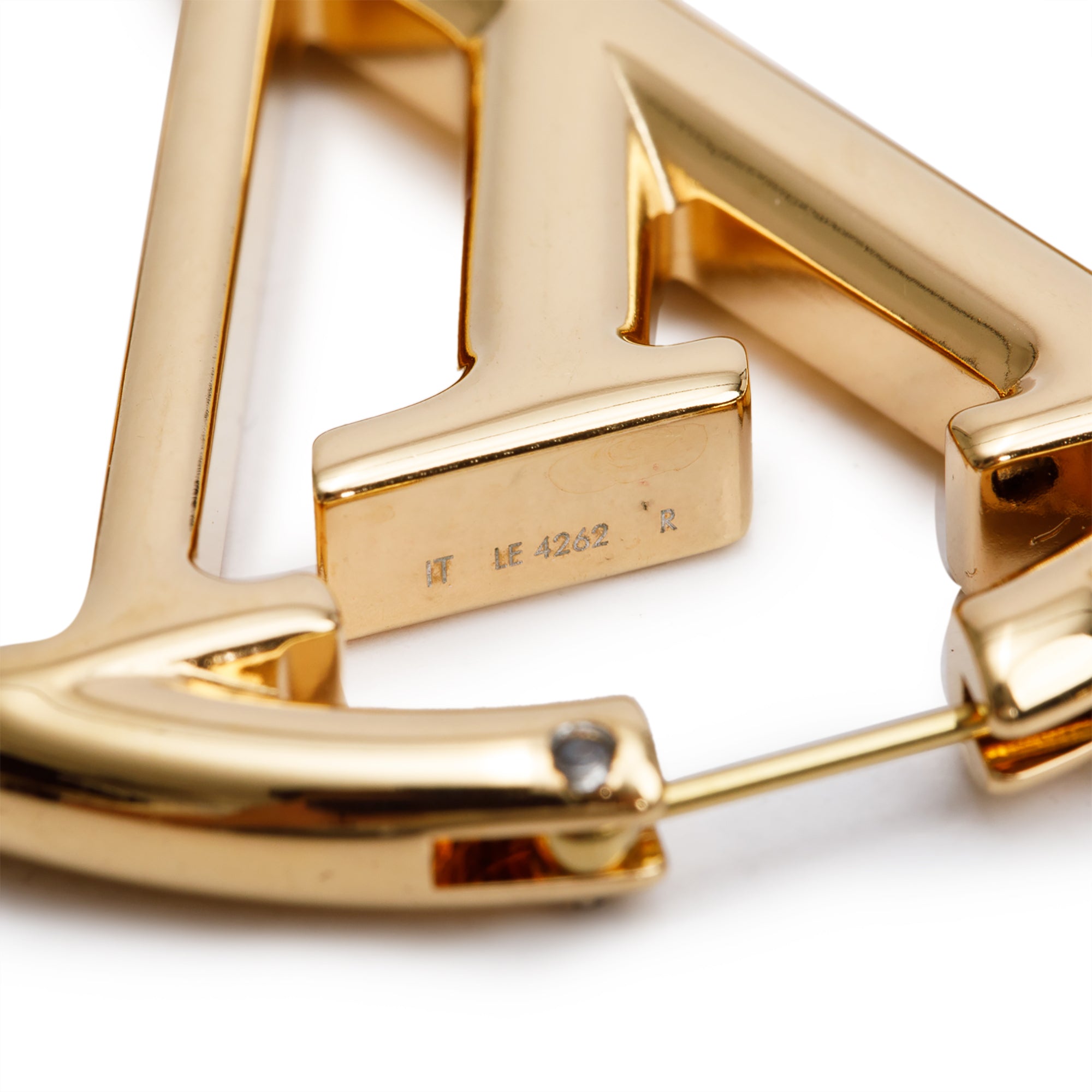 Louis Vuitton 2022 Gold-Plated Louise Hoop GM Earrings