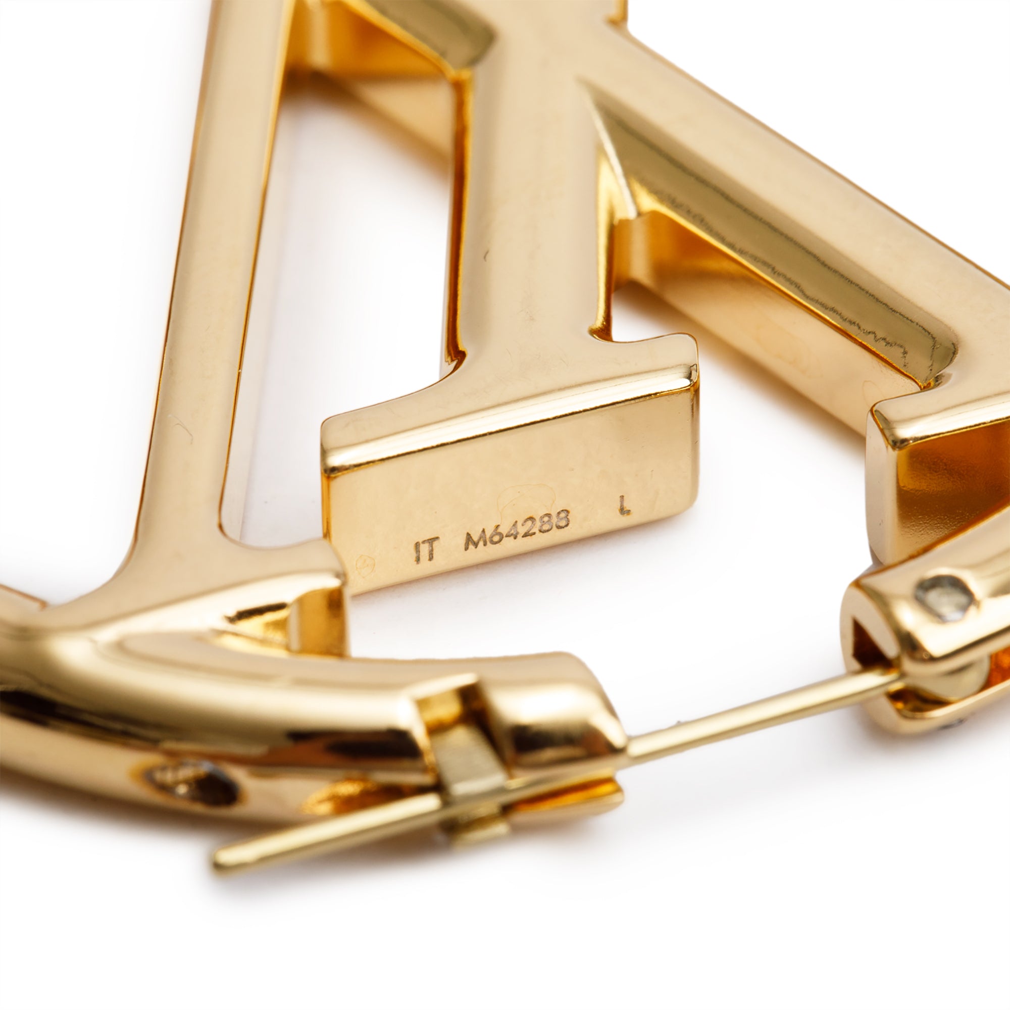Louis Vuitton 2022 Gold-Plated Louise Hoop GM Earrings