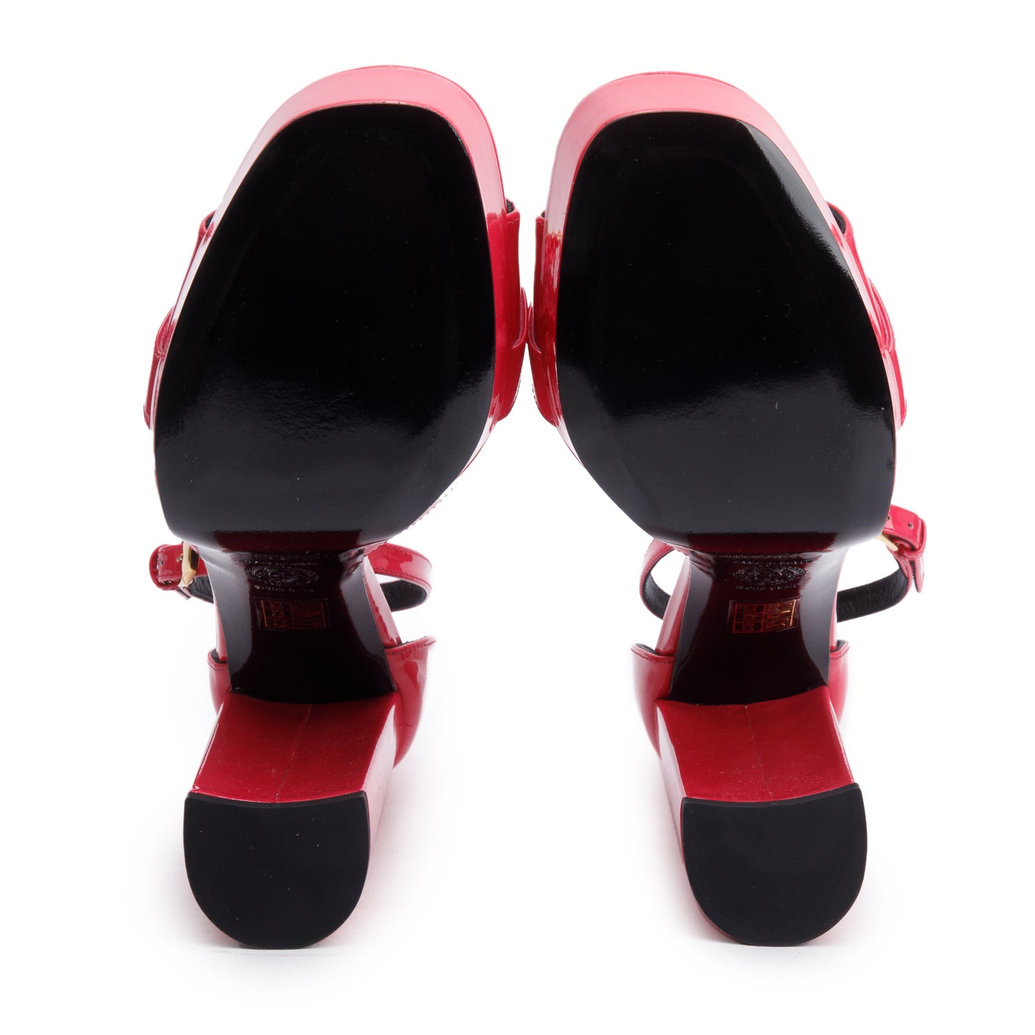 Versace Pink Patent Leather Medusa Insignia D'Orsay Platform Sandals, Size 41 w/ Box