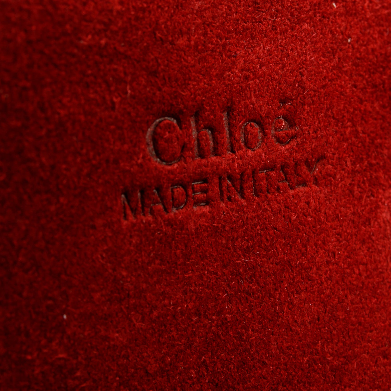 Chloe Maroon Suede Calfskin Leather Mini Drew Crossbody Bag