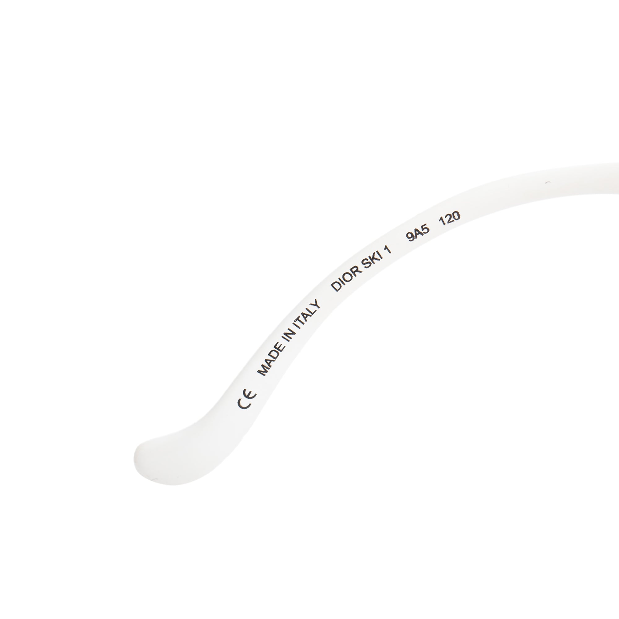 Christian Dior White Acetate Dior Ski 1 Shield Sunglasses w/ Case