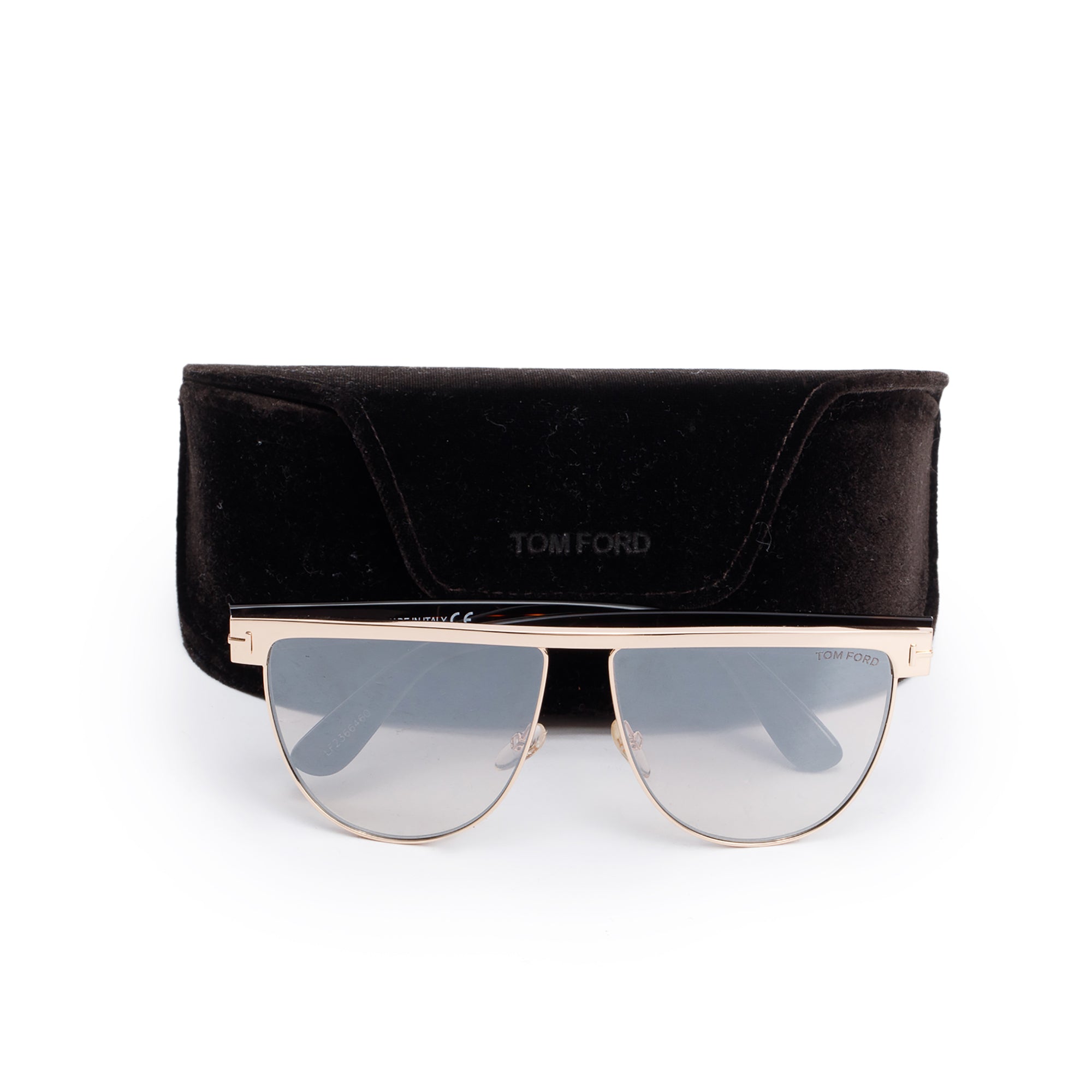 Tom Ford TF570 Rose Gold Tone Metal Stephanie-02 Aviator Sunglasses w/ Case