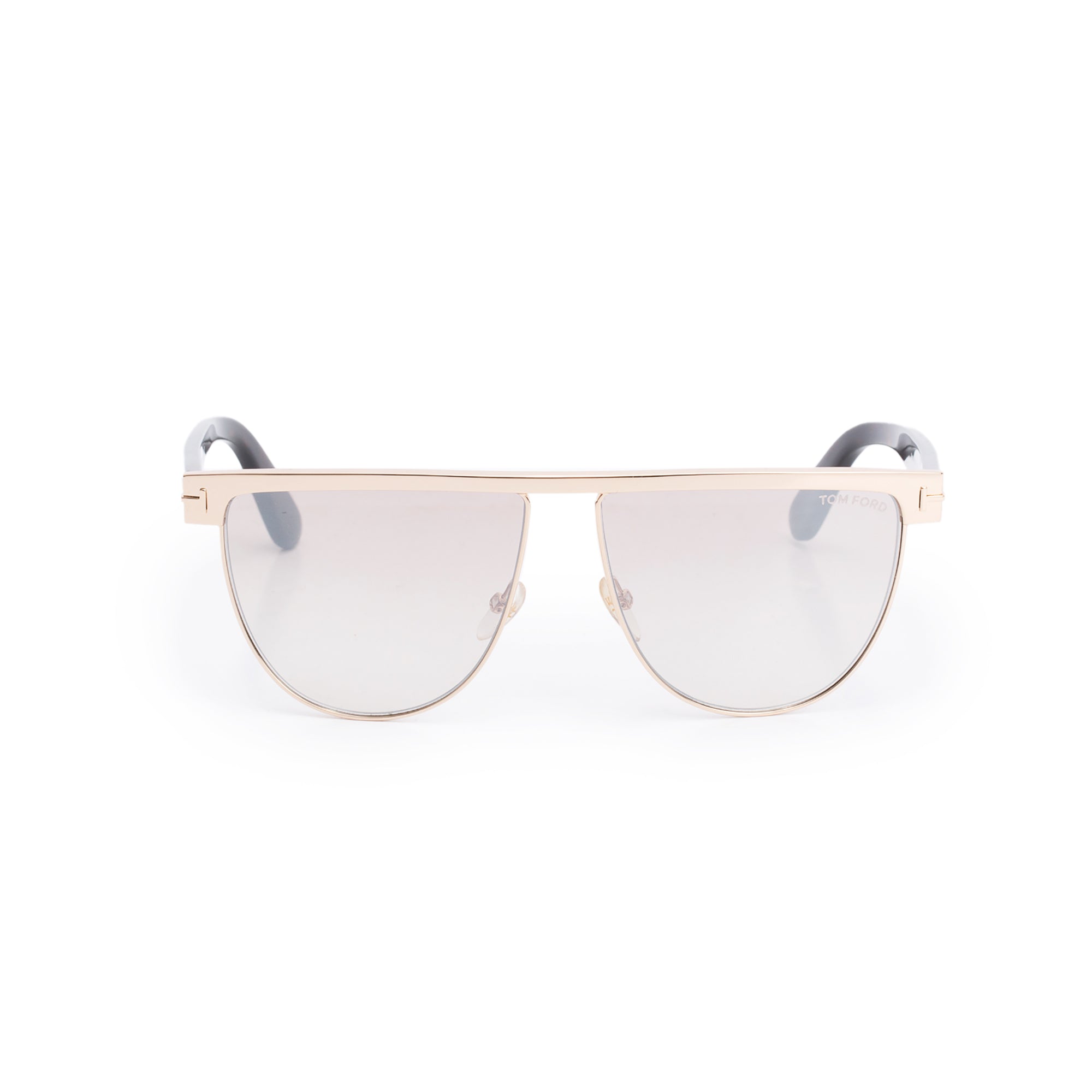 Tom Ford TF570 Rose Gold Tone Metal Stephanie-02 Aviator Sunglasses w/ Case