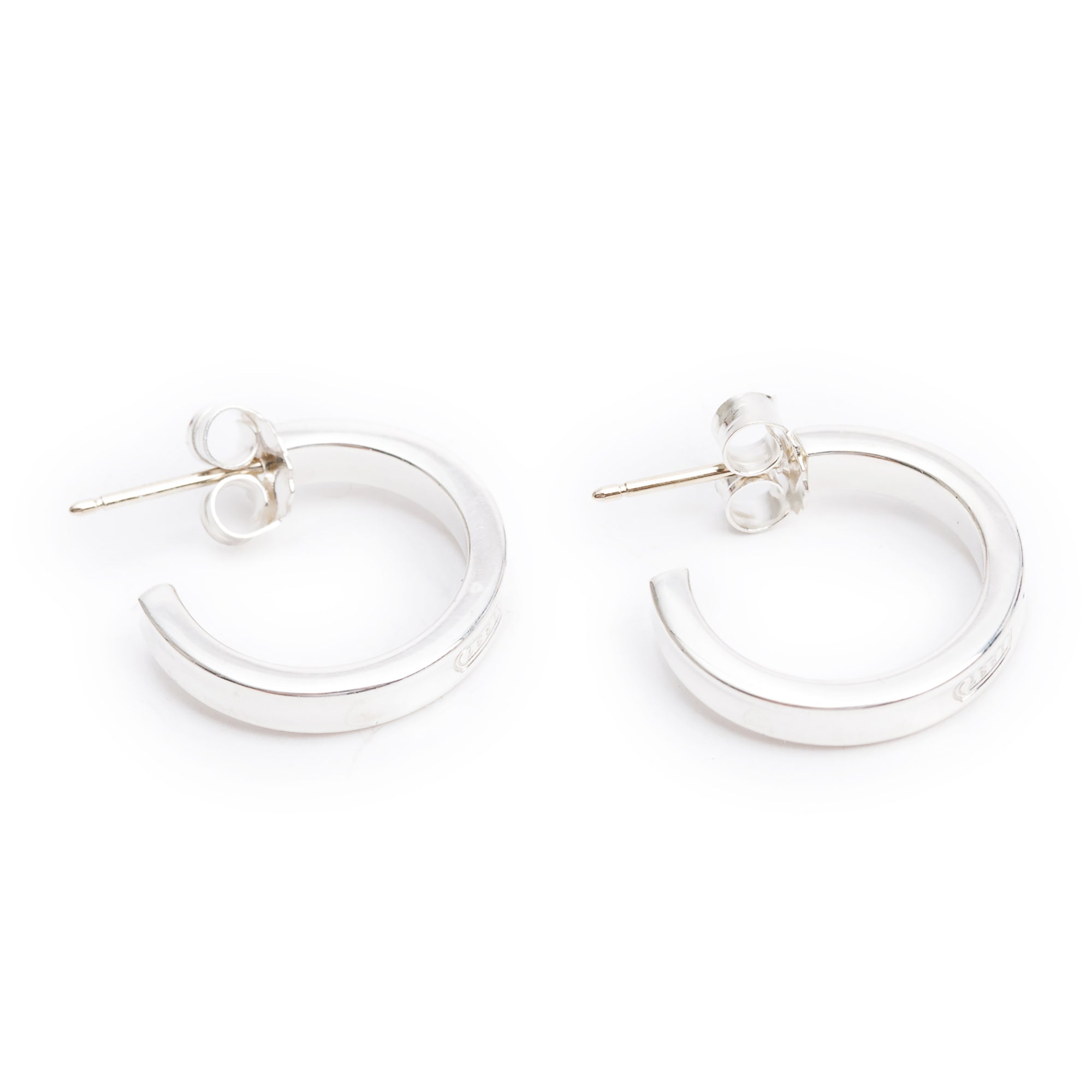 Tiffany & Co. Sterling Silver 1837 Small Hoop Earrings