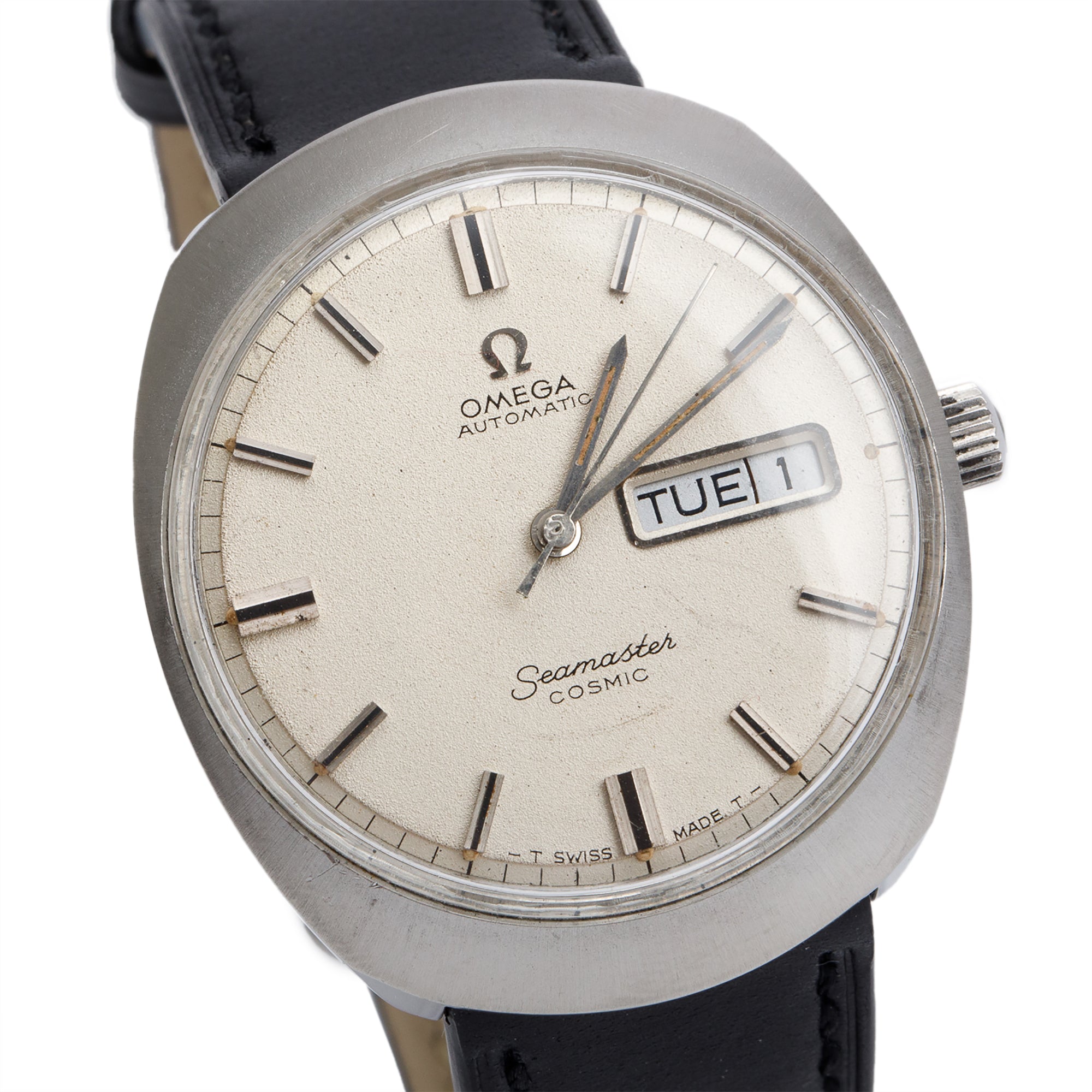 Omega Vintage Stainless Steel Seamaster Cosmic Day Date 35 MM Automatic Watch