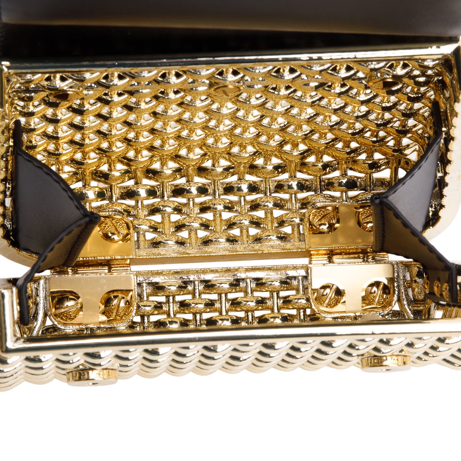 Dolce & Gabbana Black Patent Leather Gold Mini Sicily Box Handle Bag w/ Strap & Authenticity Card