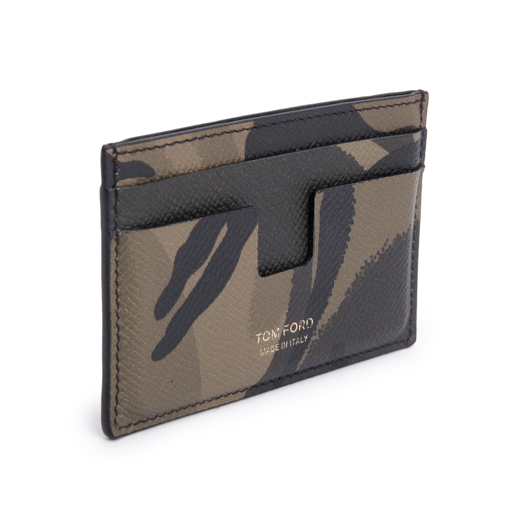Tom Ford Camouflage Leather T Line Card Holder w/ Box
