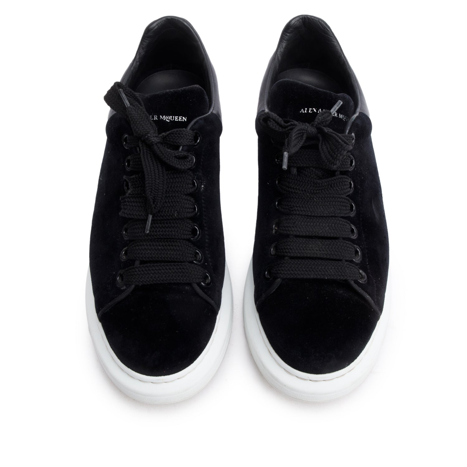 Alexander McQueen Black Suede Oversized Sneakers, Size 41