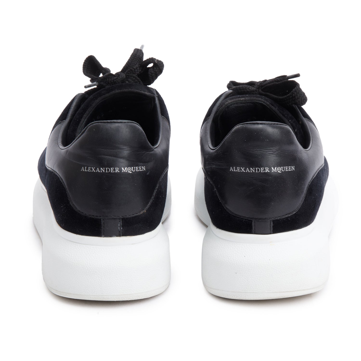 Alexander McQueen Black Suede Oversized Sneakers, Size 41