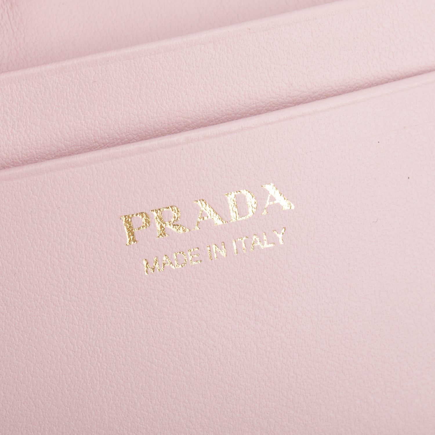 Prada Pink Saffiano Leather Triangle Logo Zip Card Holder