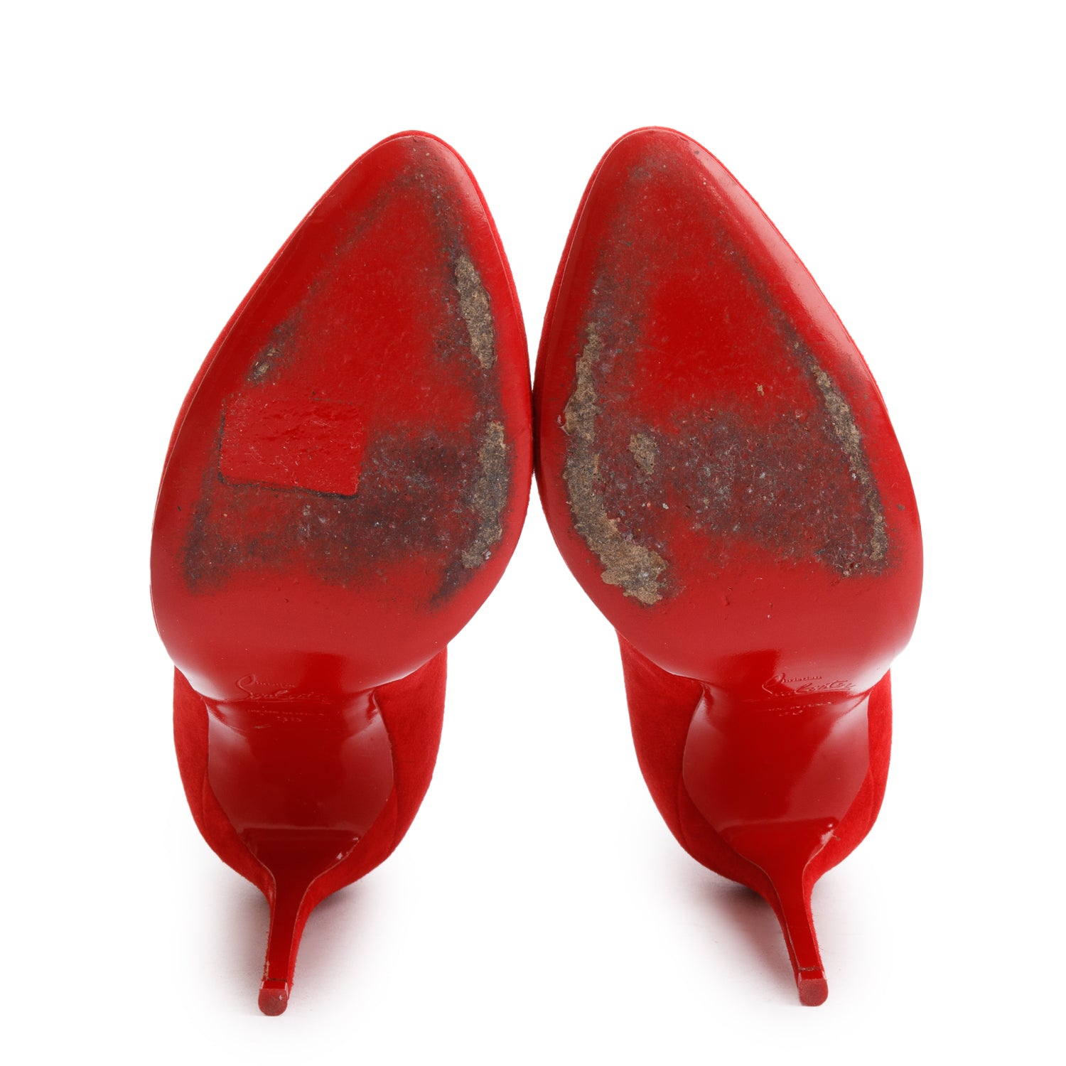 Christian Louboutin Red Suede Eloise Pumps, Size 36