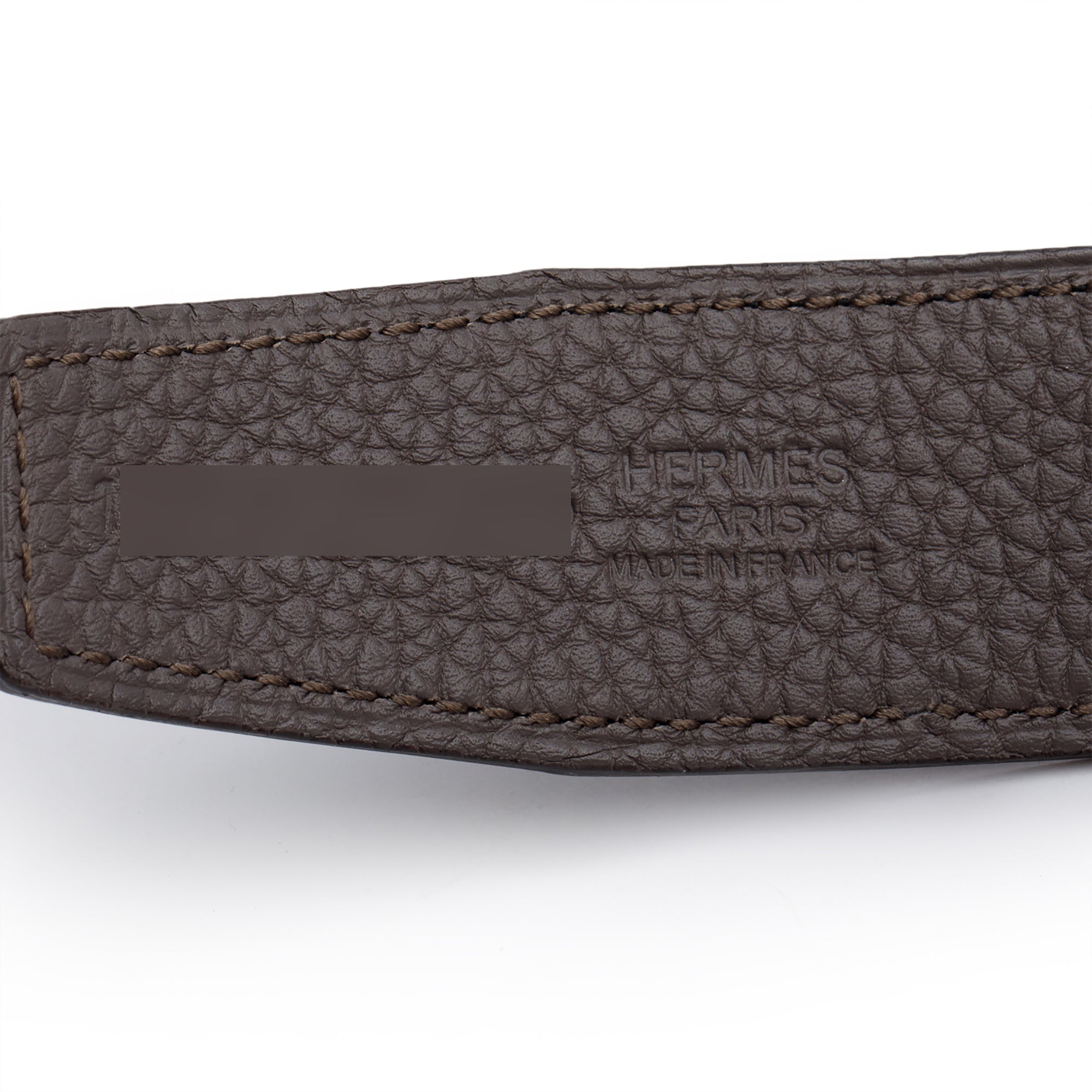 Hermes Noir/Etain Box Togo Leather Reversible 32 mm H Au Carre Belt Kit 100