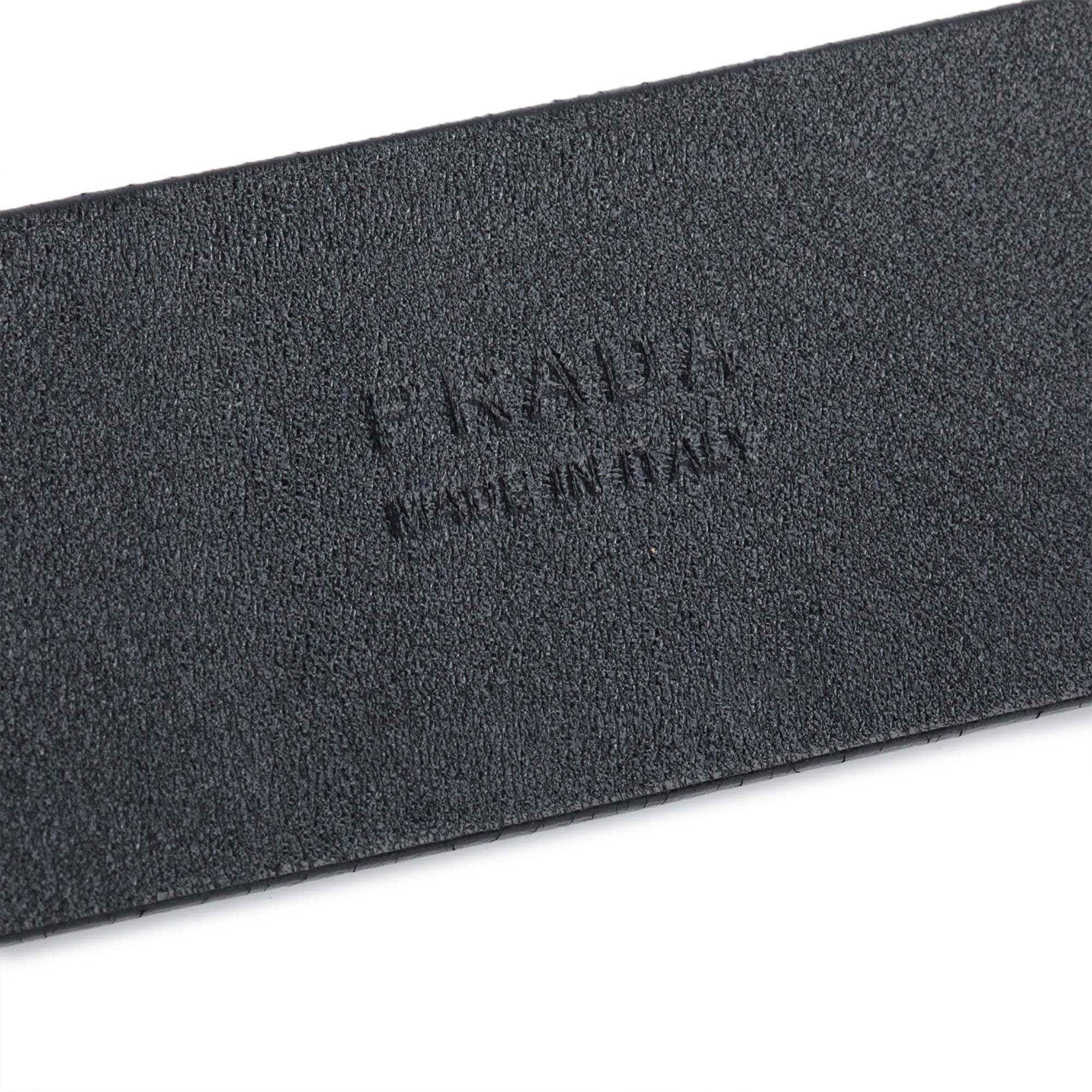 Prada Black Smooth Leather Buckle Belt