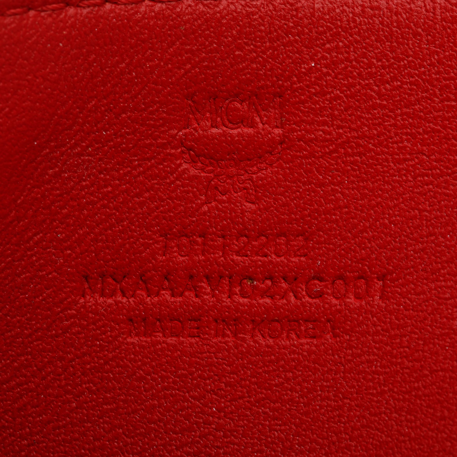 MCM Red Visetos Card Case w/ Box