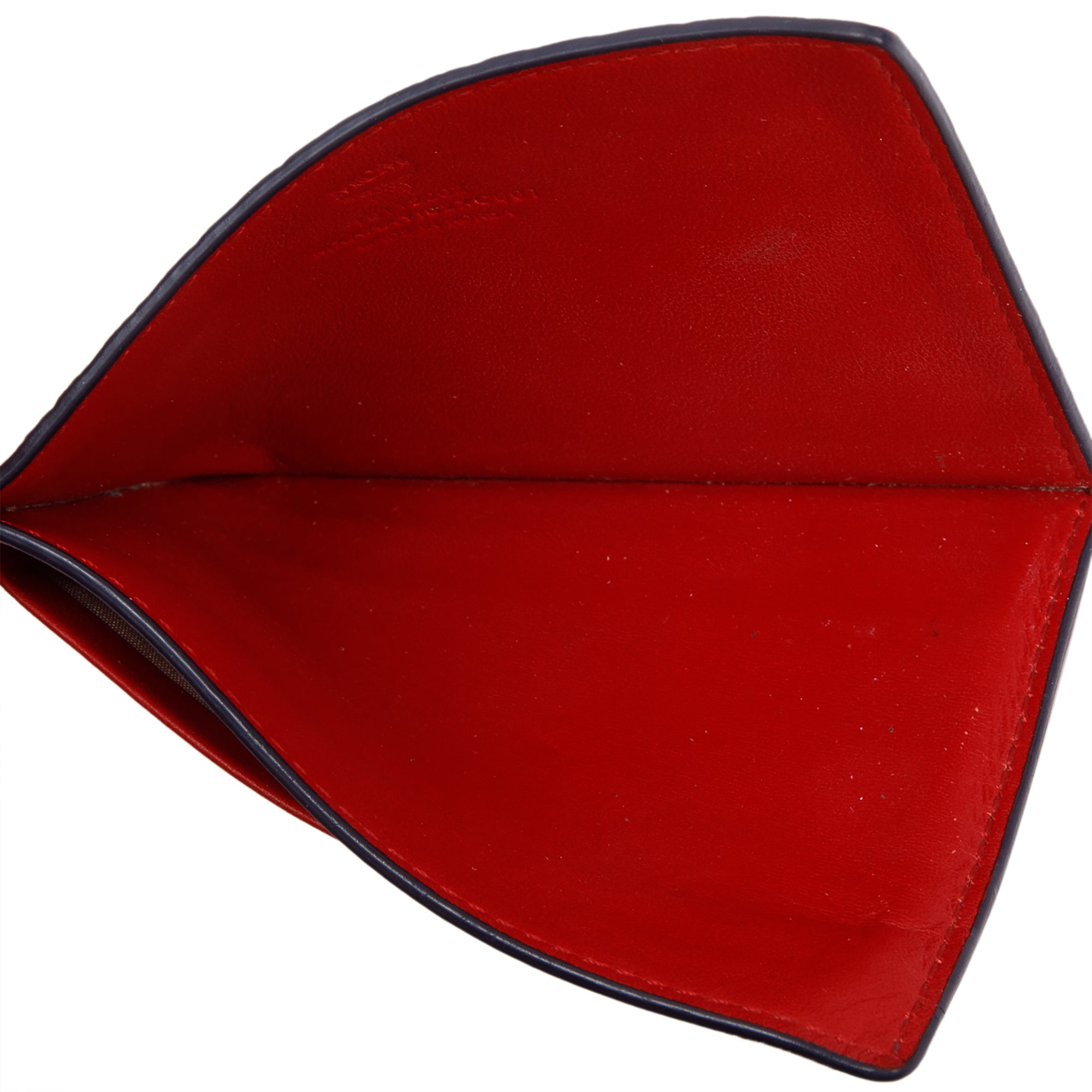 MCM Red Visetos Card Case w/ Box