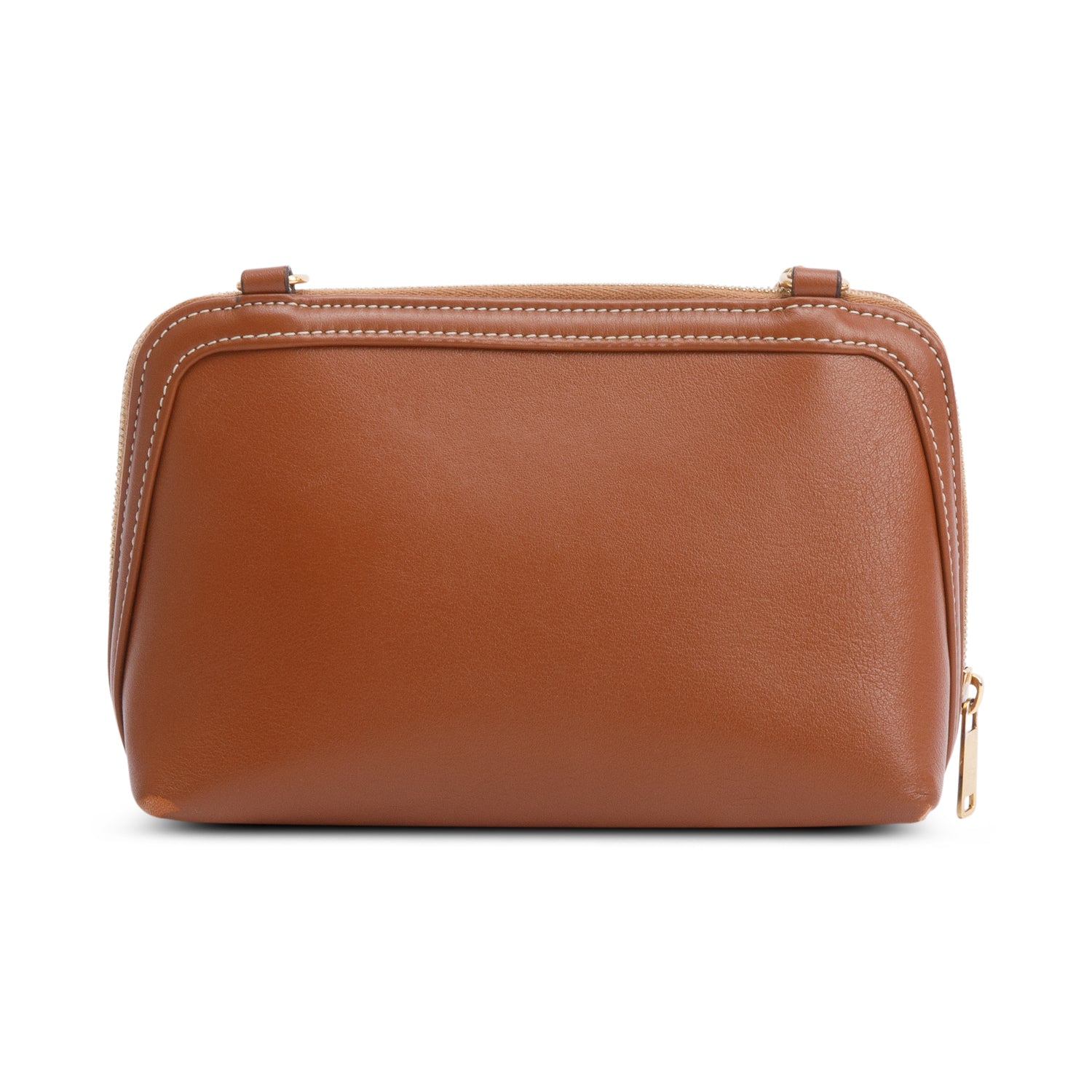 Celine 2022 Tan Calfskin Leather Triomphe Clutch On Chain