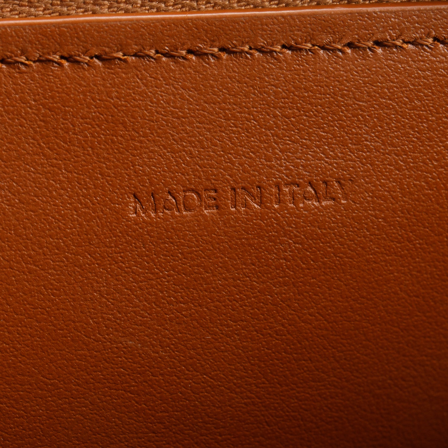 Celine 2022 Tan Calfskin Leather Triomphe Clutch On Chain