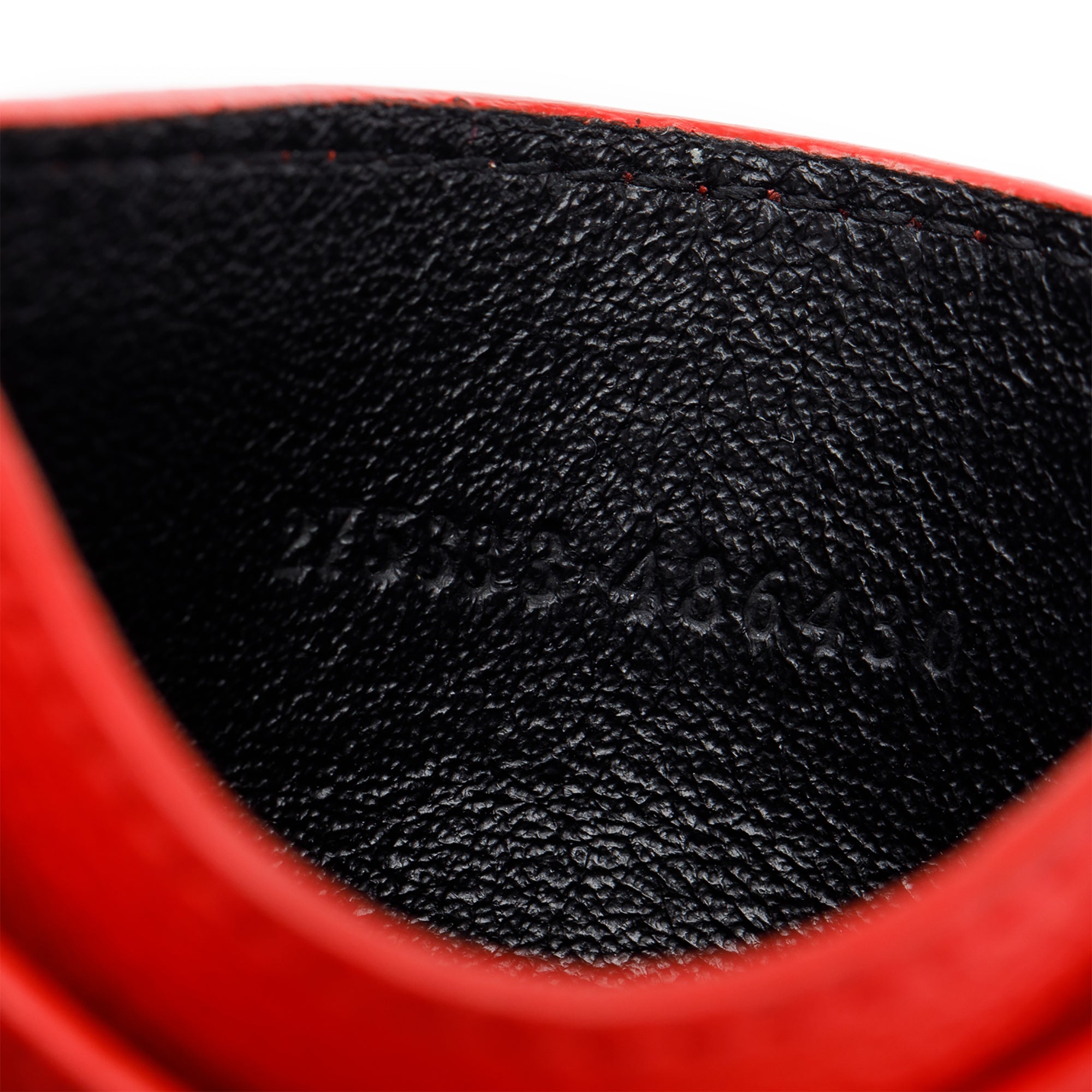 Alexander McQueen Red Calfskin Leather Skull Card Holder w/ Box