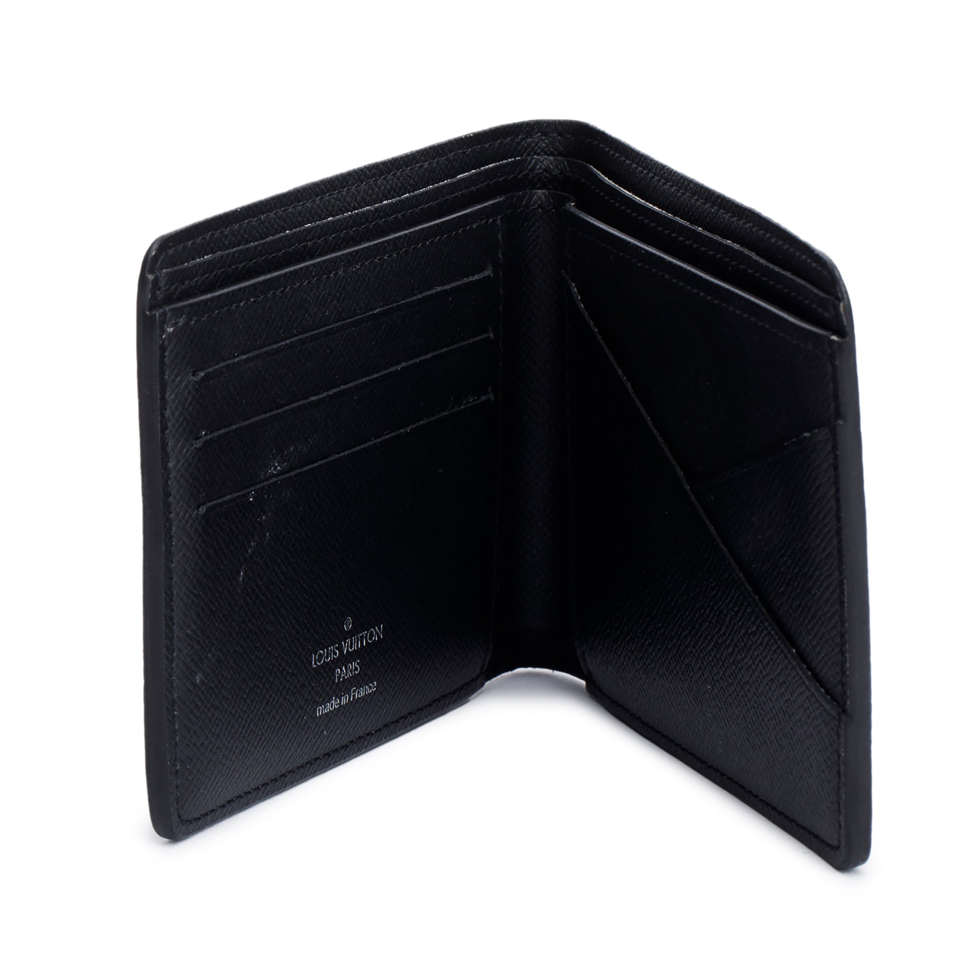 Louis Vuitton Black Taiga Leather Multiple Wallet