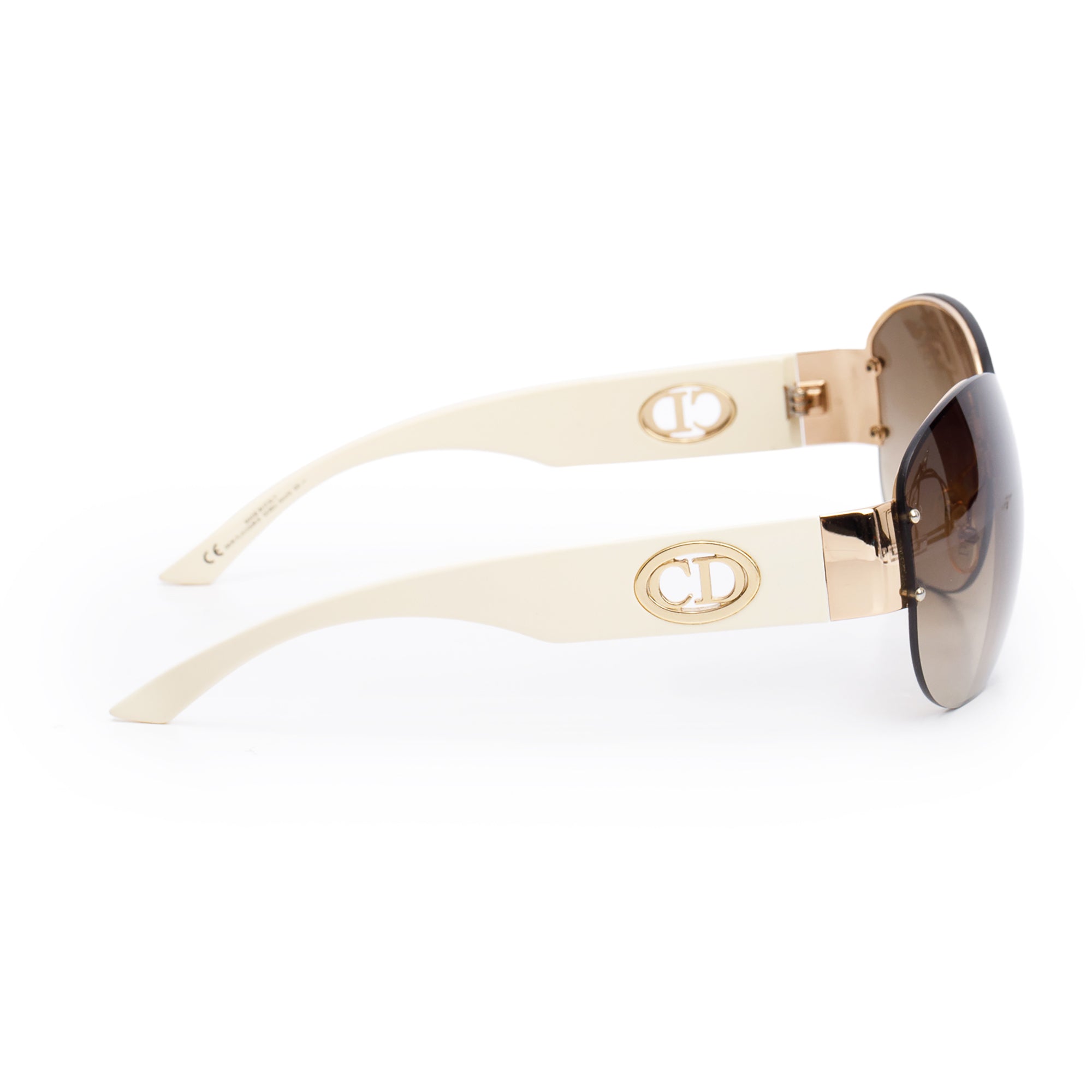 Christian Dior White Acetat Dior Flavour 5 Sunglasses w/ Case