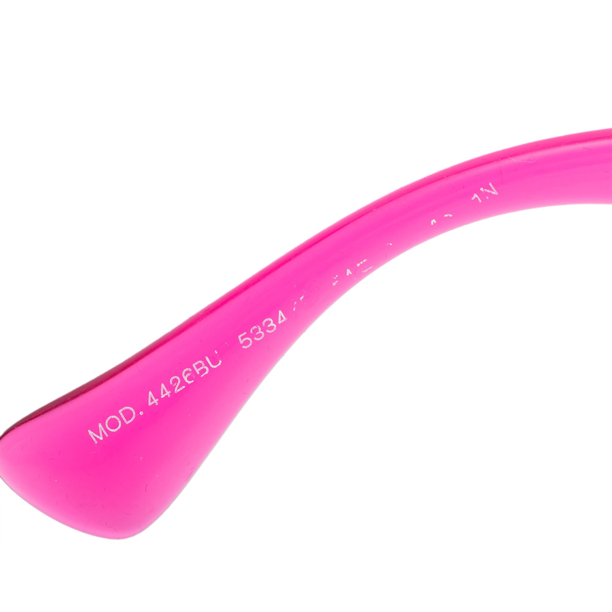 Versace 4426BU Transparent Pink Acetate Crystal Medusa Oval Sunglasses w/ Case