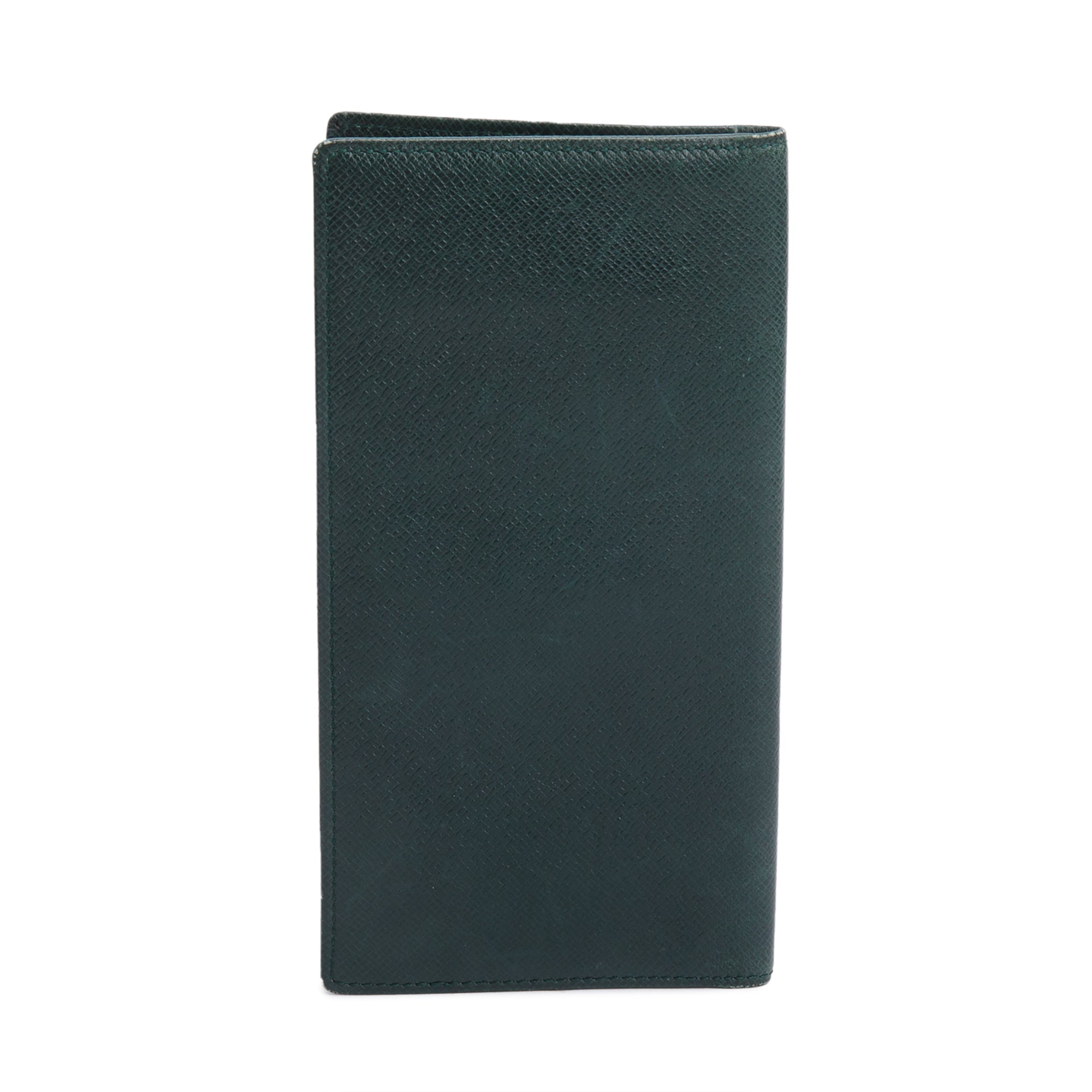 Louis Vuitton Green Taiga Leather Vertical Bifold Wallet