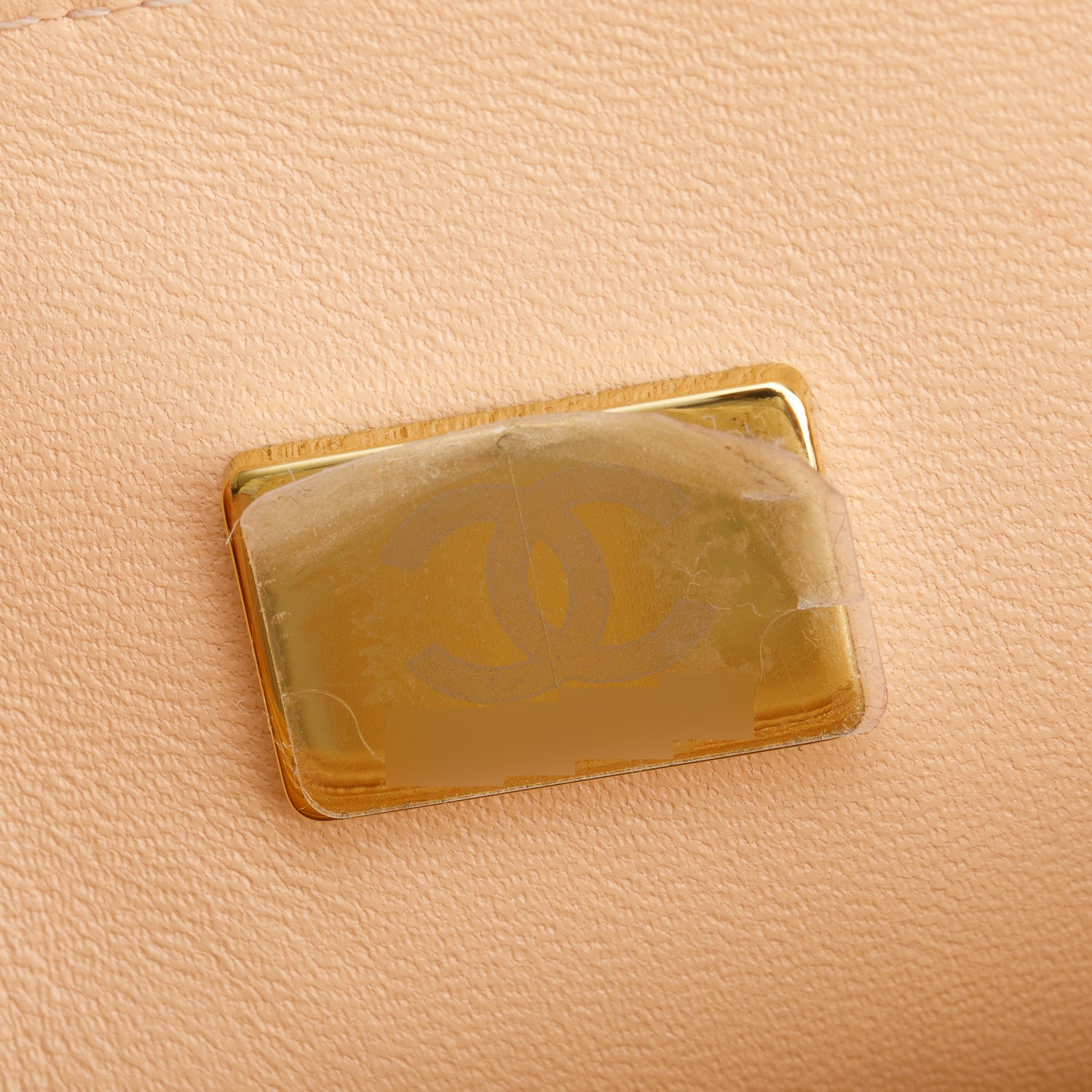 Chanel 2025 Beige Quilted Lambskin Leather Classic Mini Rectangular Flap Bag w/ Box & Receipt