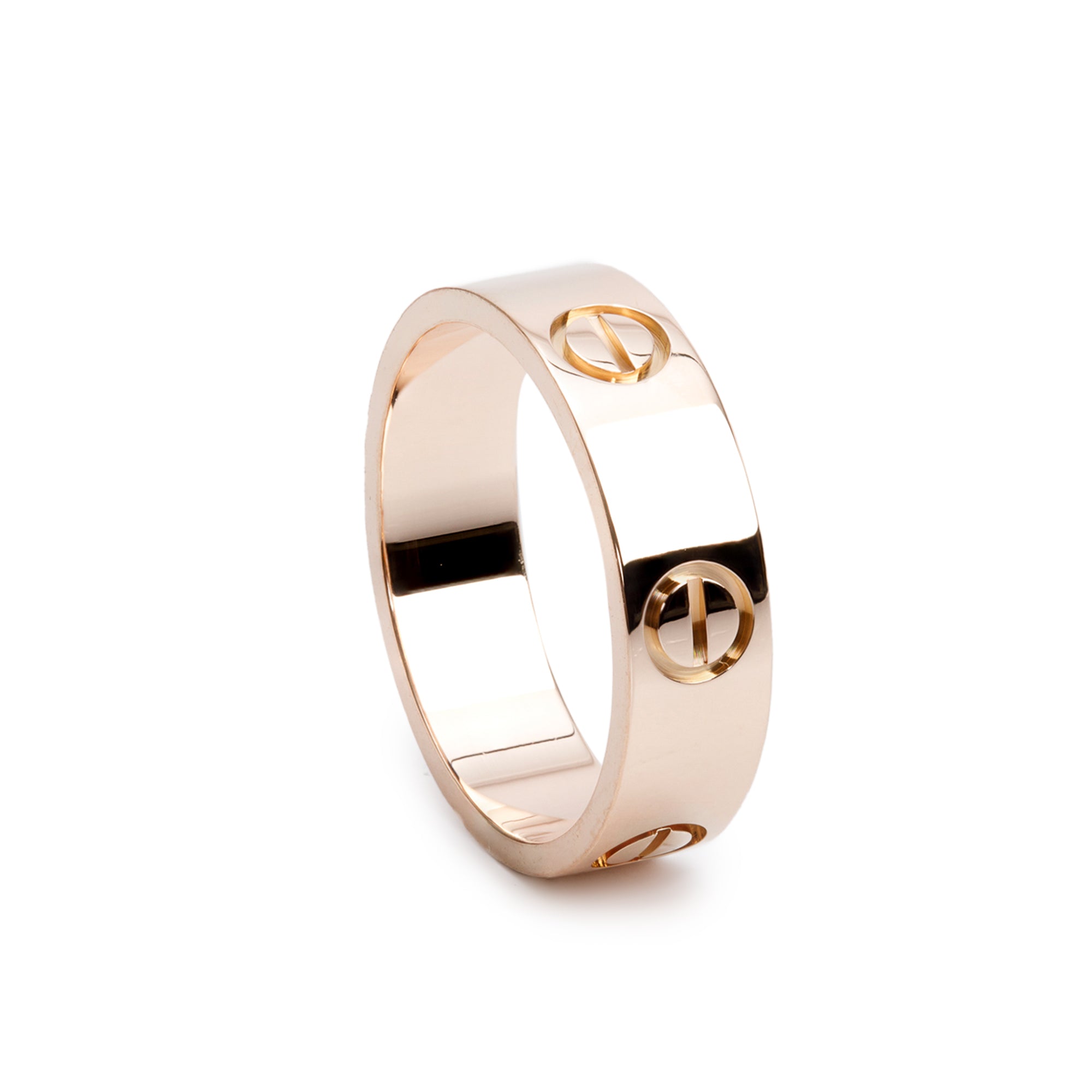 Cartier 18k Yellow Gold 5.5 MM Love Ring, Size 55 7.25 w/ Certificate