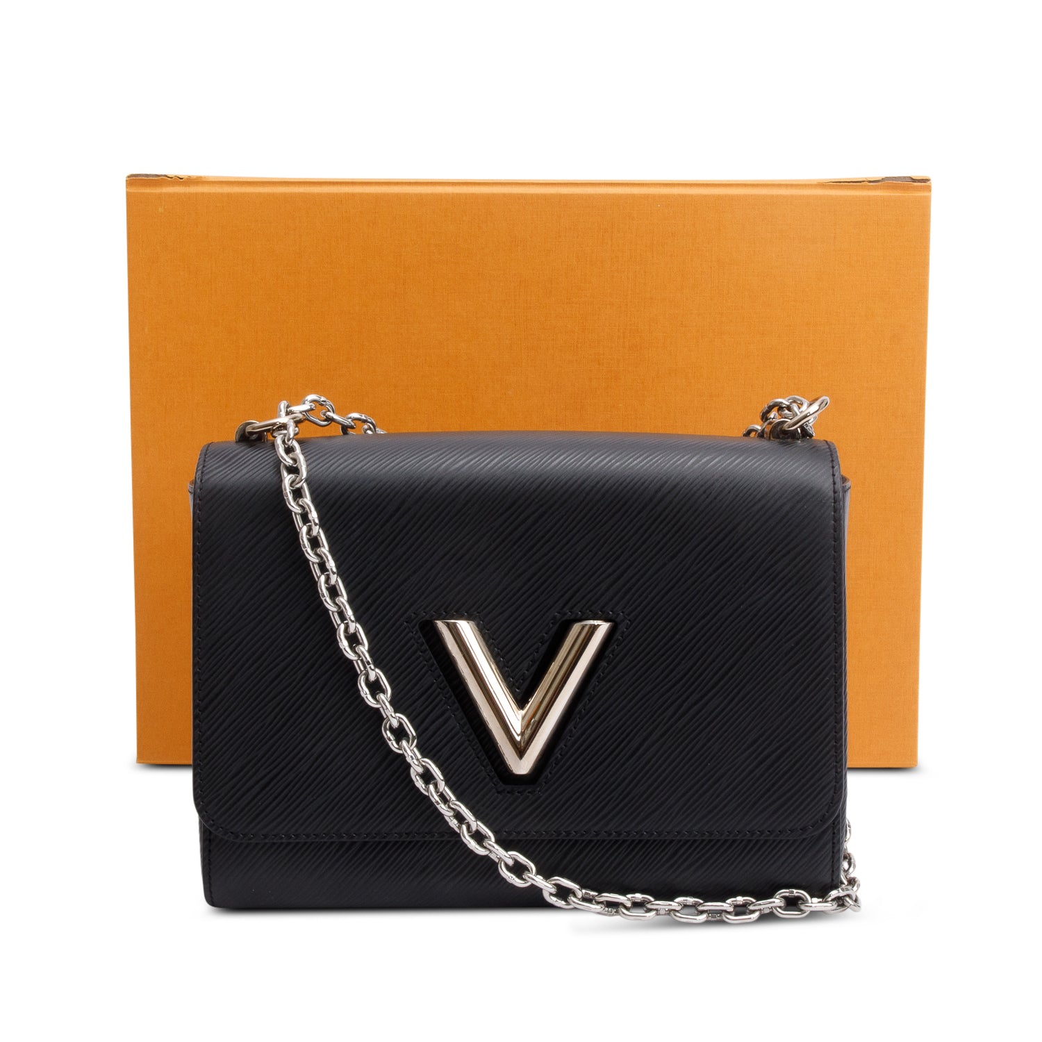Louis Vuitton Black Epi Leather Twist MM Bag w/ Box