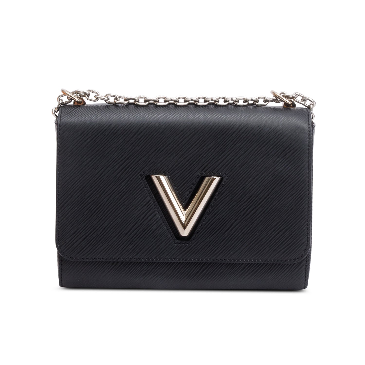 Louis Vuitton Black Epi Leather Twist MM Bag w/ Box