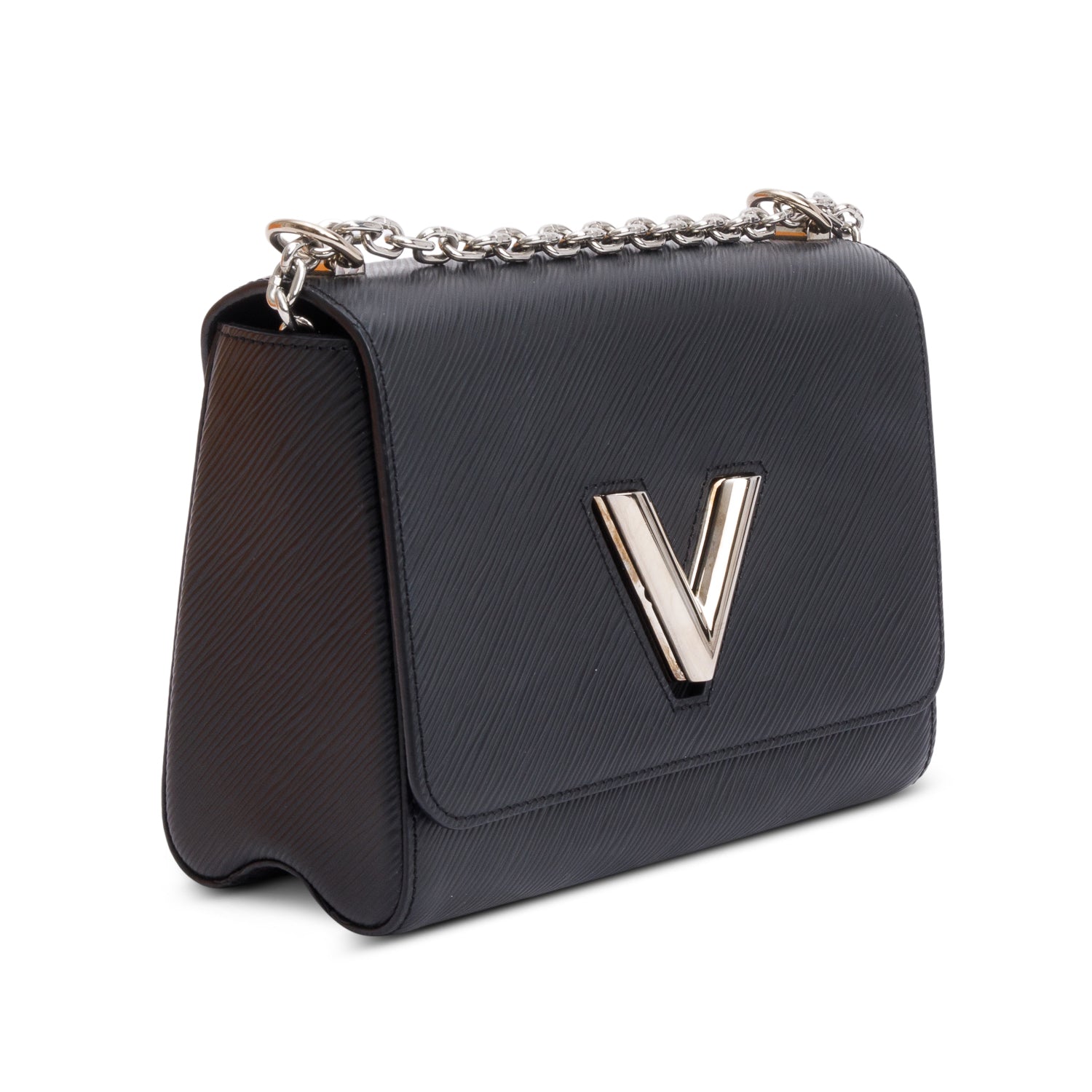 Louis Vuitton Black Epi Leather Twist MM Bag w/ Box