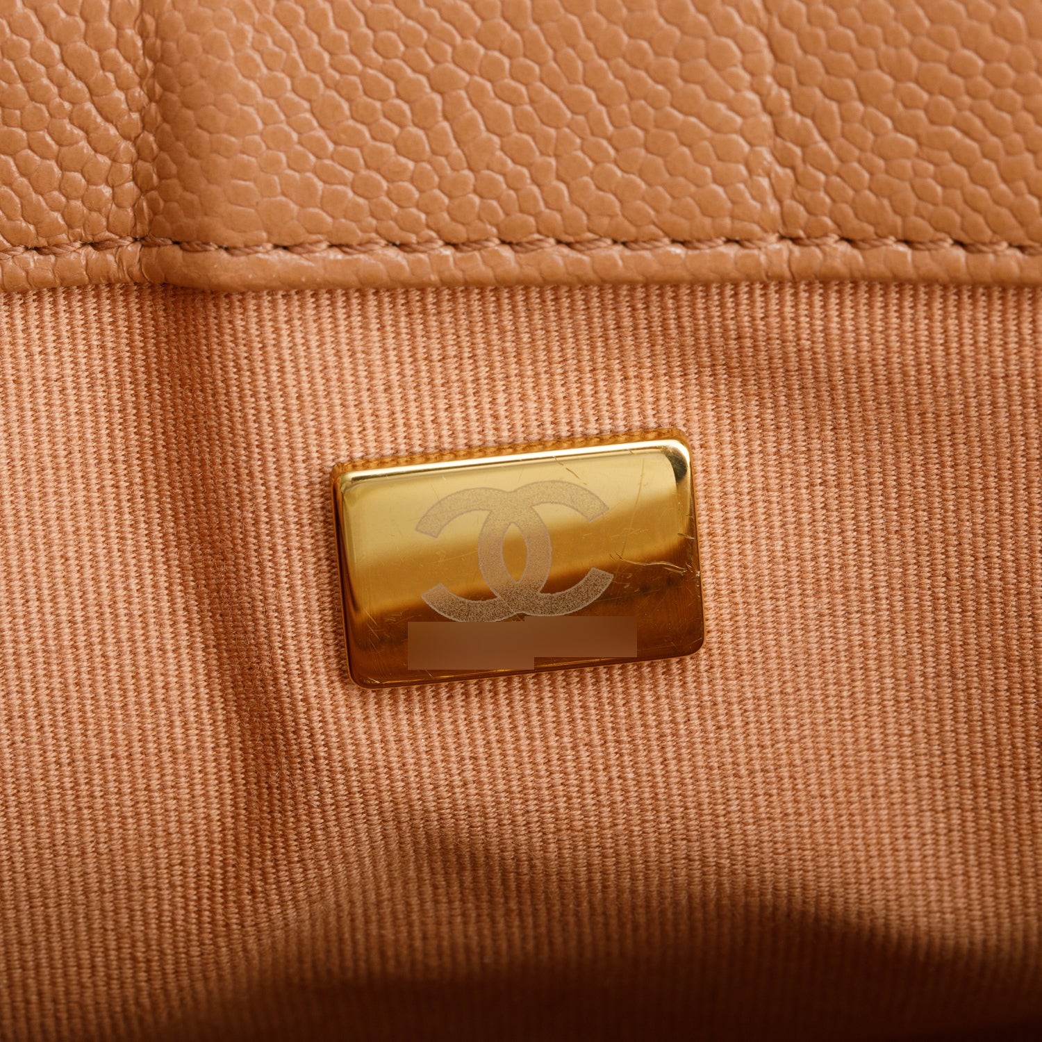 Chanel 2022 Brown Quilted Caviar Leather Medium Boy Bag w/ Box