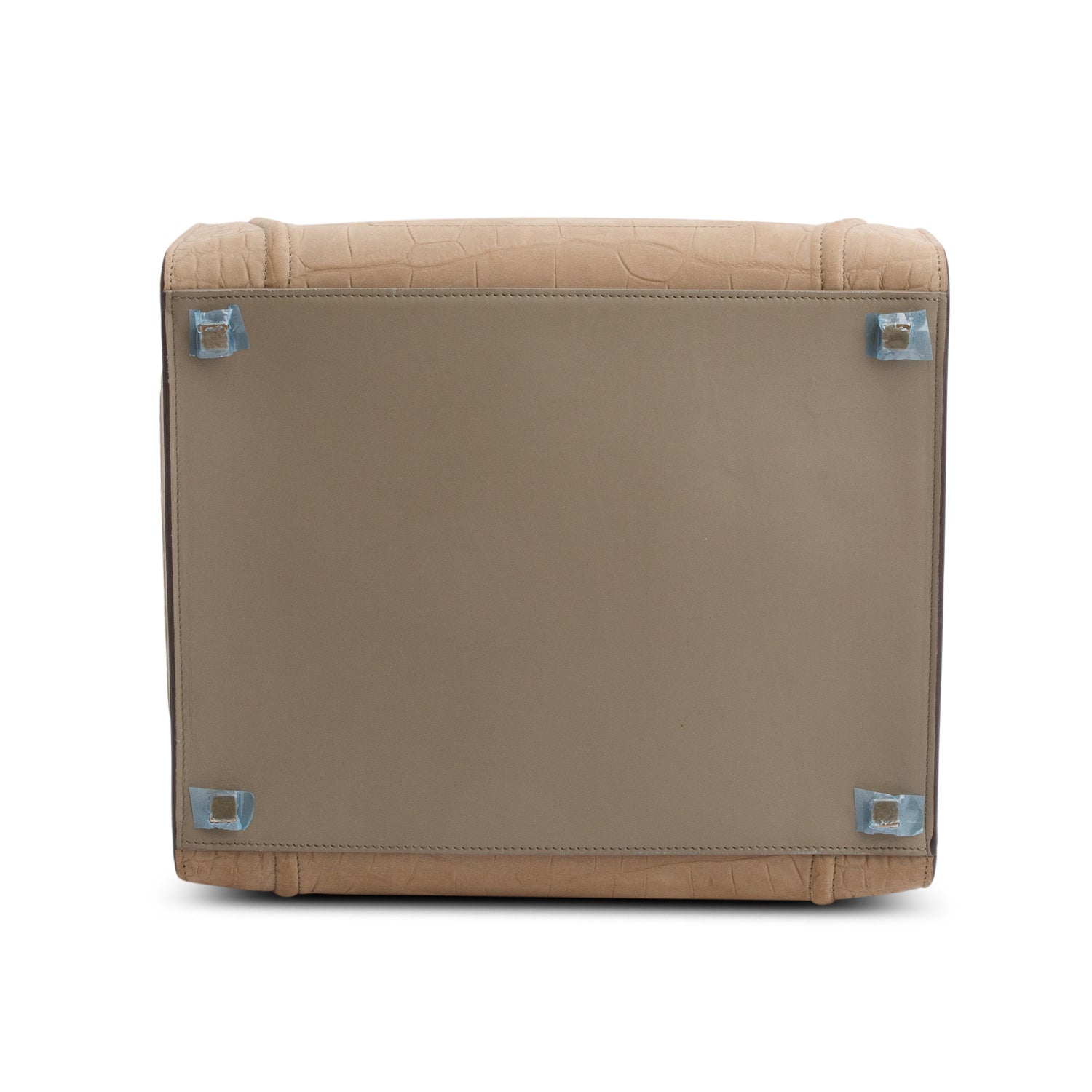 Celine Taupe Croc Embossed Suede Medium Phantom Luggage Tote