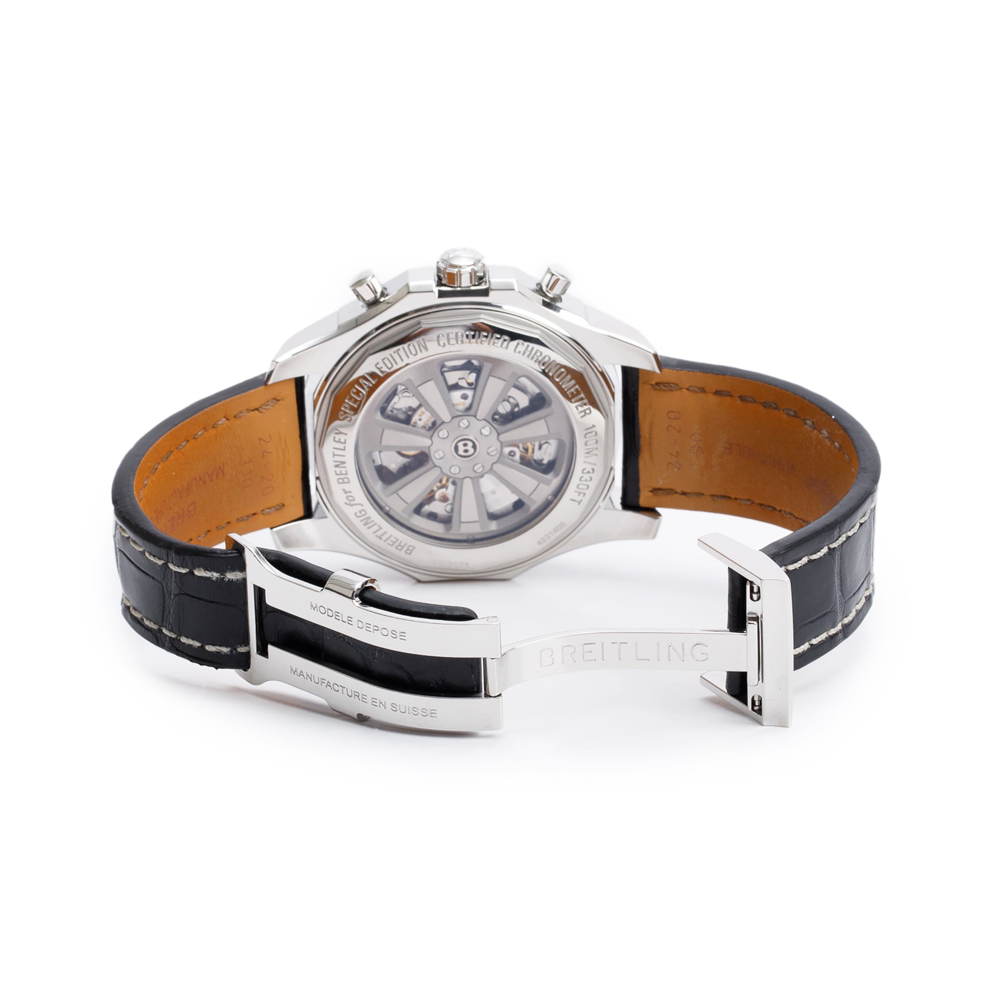 Breitling Stainless Steel Bentley B05 Unitime 49 MM Automatic Chronograph Watch Black Dial AB0521 w/ Box & Papers
