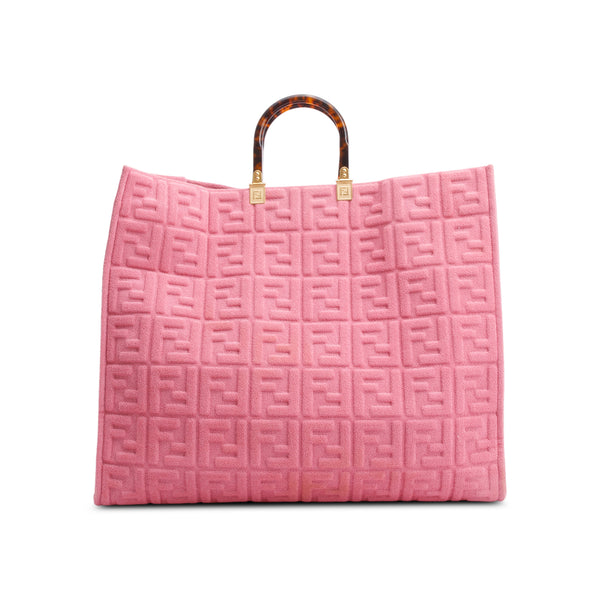 Fendi Pink XL FF Zucca Terry Cloth Sunshine Shopper Tote – OLIVER'S