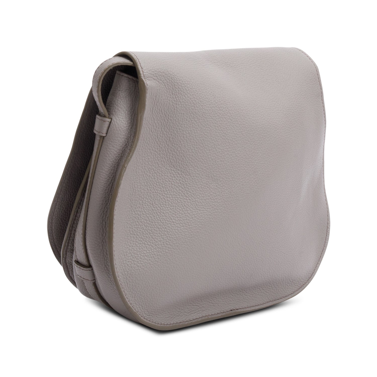 Chloe Grey Calfskin Leather Medium Marcie Crossbody Bag