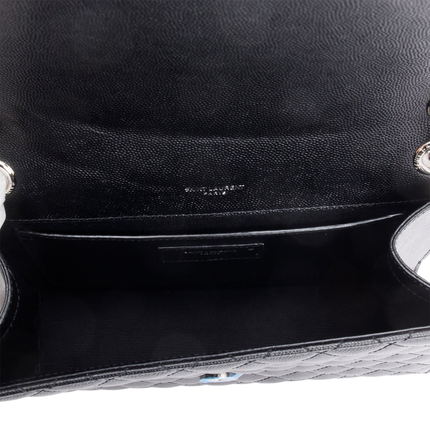 Saint Laurent 2020 Black Grained De Poudre Medium Envelope Shoulder Bag w/ Box